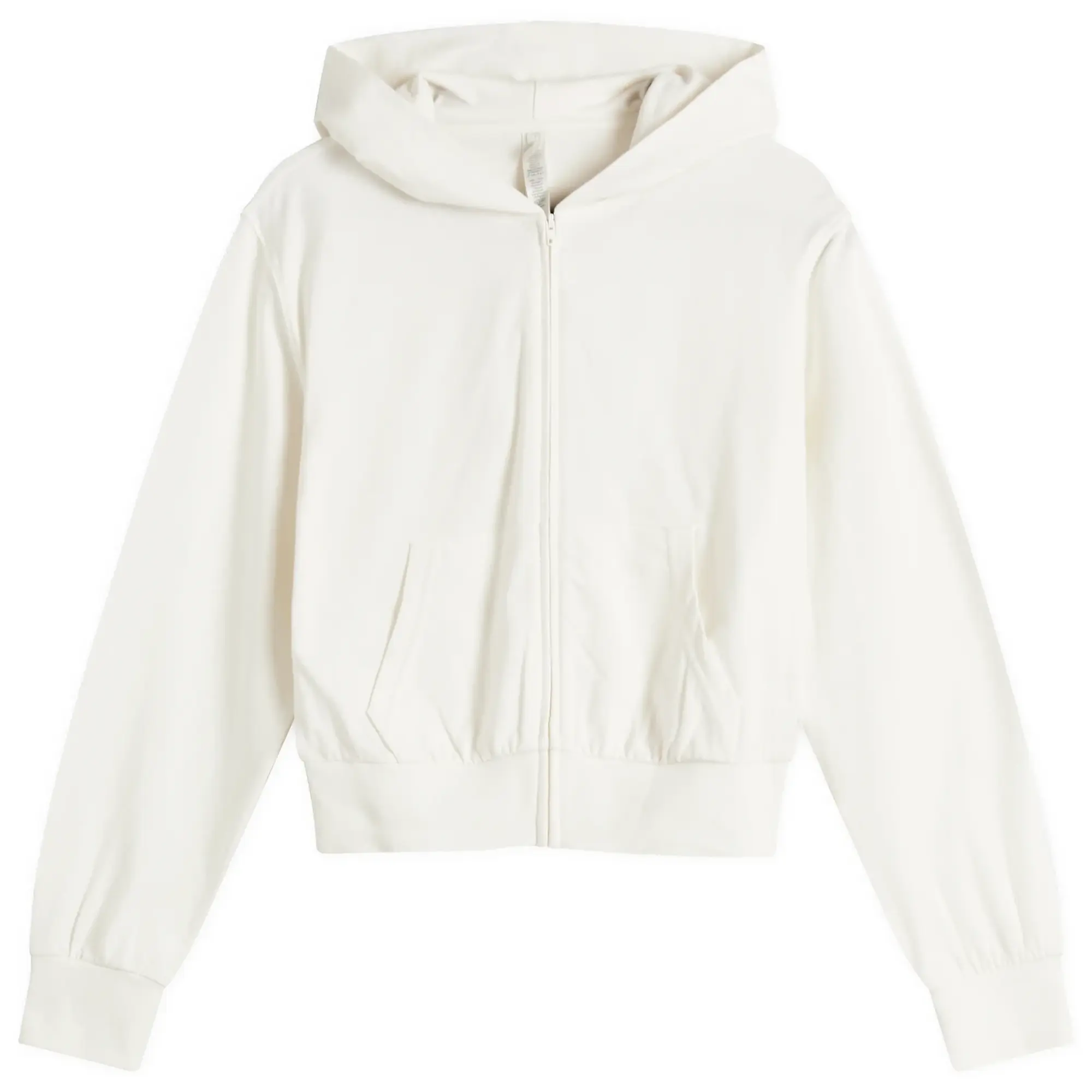 SKIMS Women's Cotton Jersey Zip Up Slim Hoodie Marble