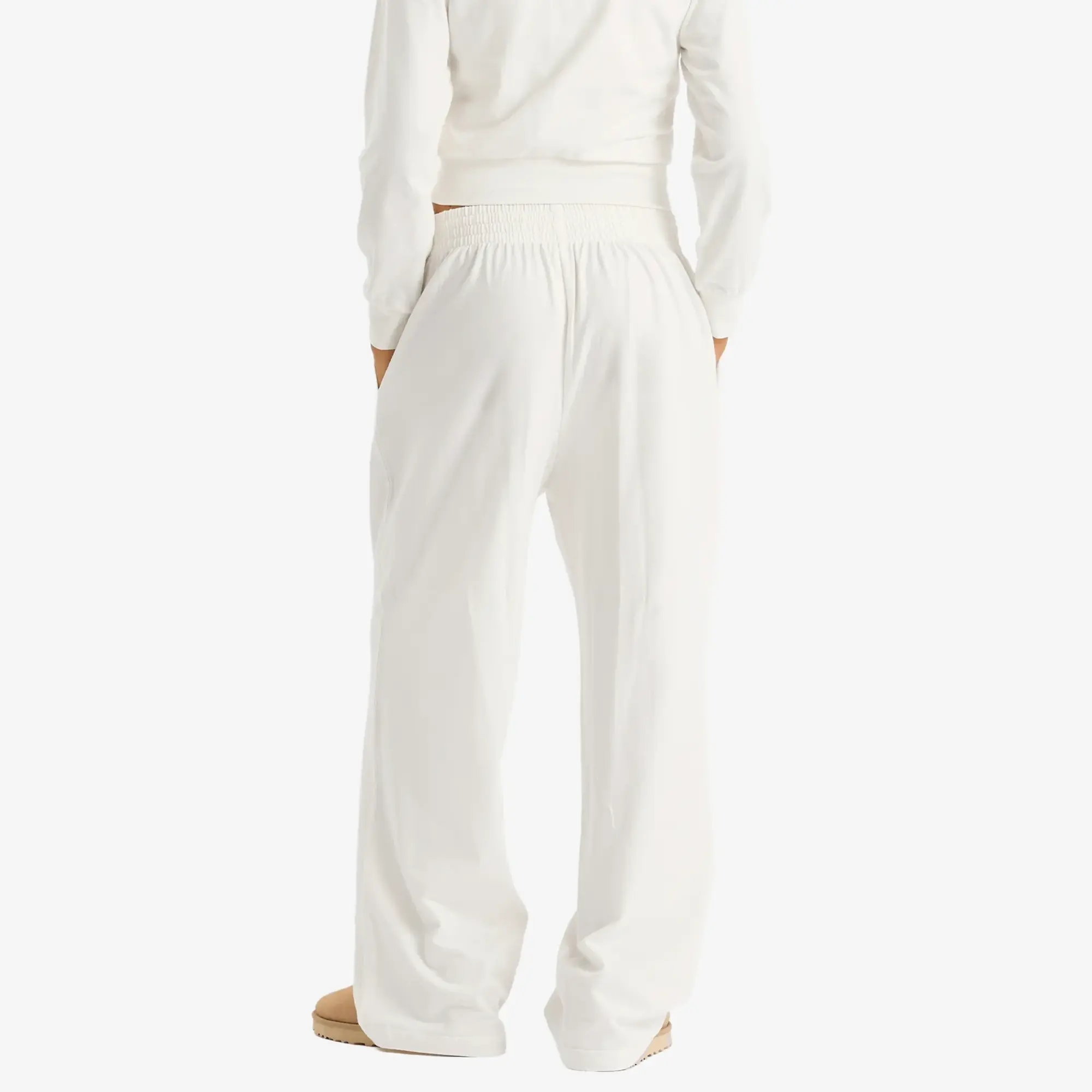 SKIMS Women's Cotton Jersey Wide Leg Pant Marble