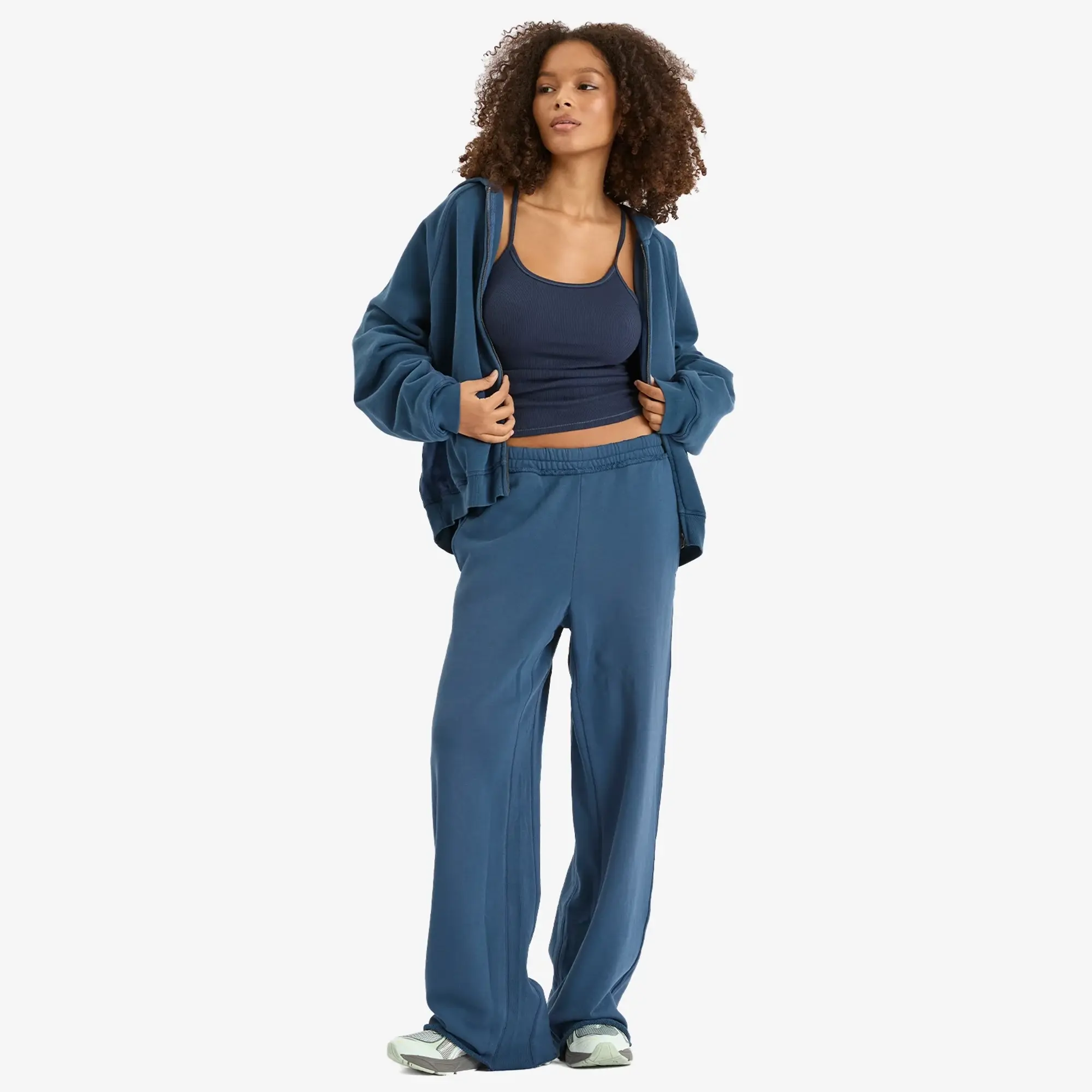 SKIMS Women's Zip Up Hoodie Indigo