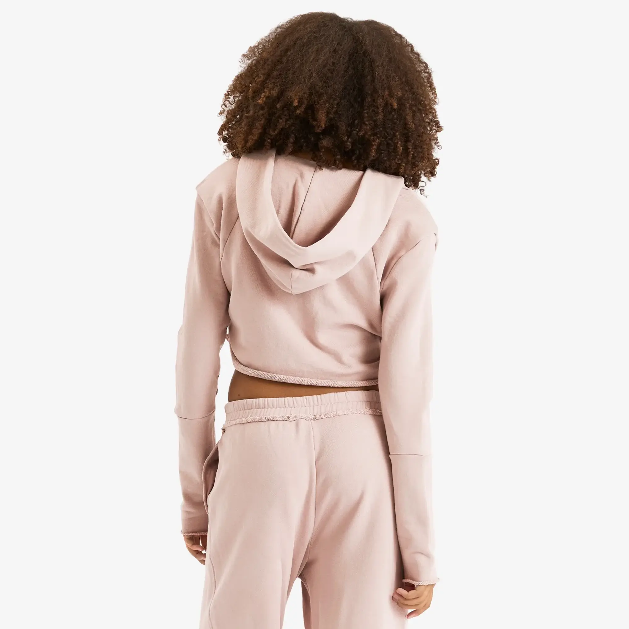 SKIMS Women's Shoulder Pad Cropped Hoodie Fawn