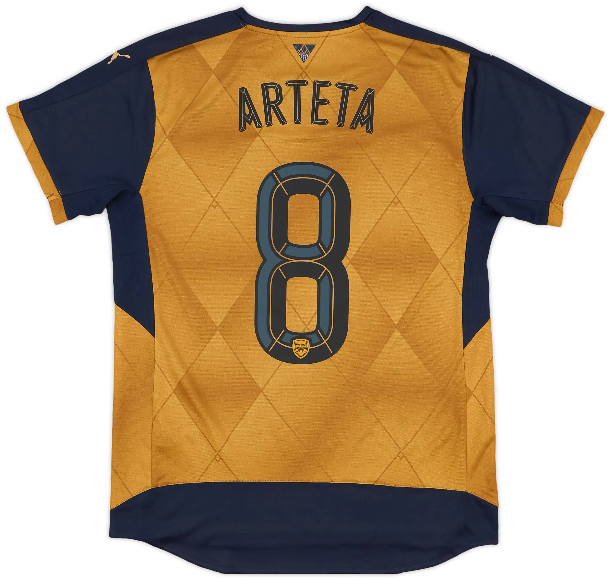 Puma 2015-16 Arsenal Away Shirt Arteta #8 - 8/10 - (S)