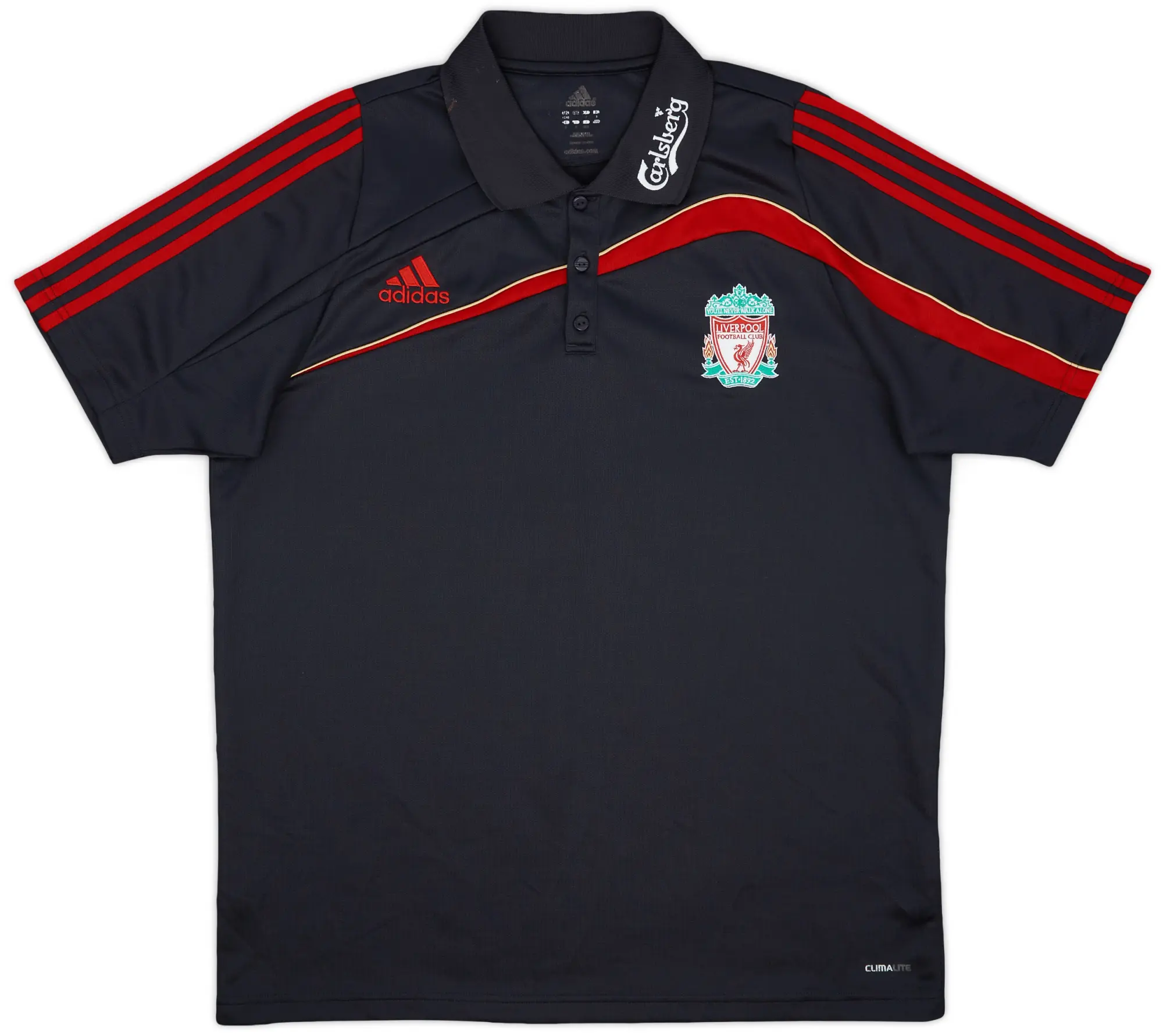 2009-10 Liverpool adidas Polo Shirt - 9/10 - (XL)