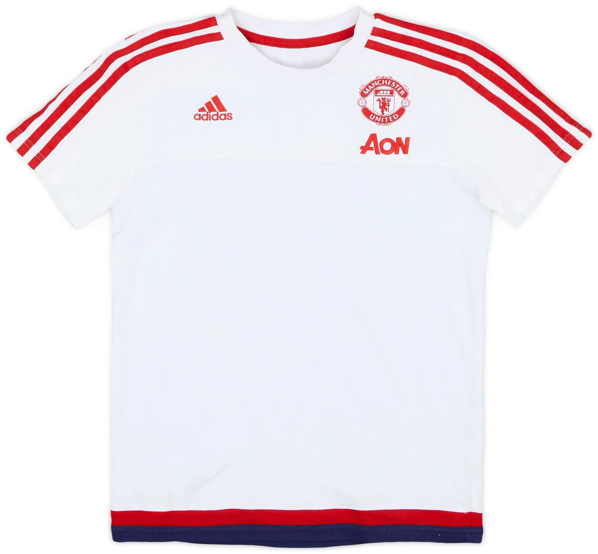 2019-20 Manchester United adidas Cotton Tee - 8/10 - (S.Boys)