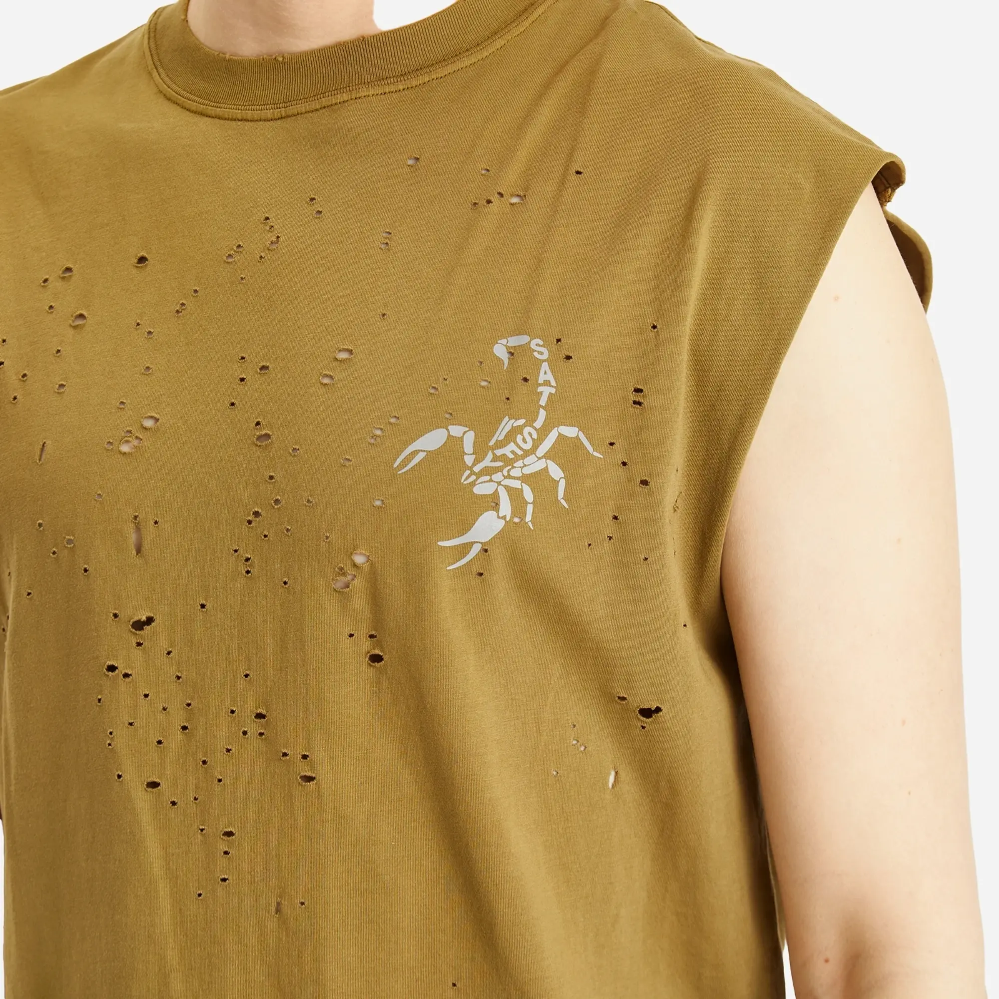 Satisfy Men's MothTech™ Muscle T-Shirt Sun Bleached Military Olive