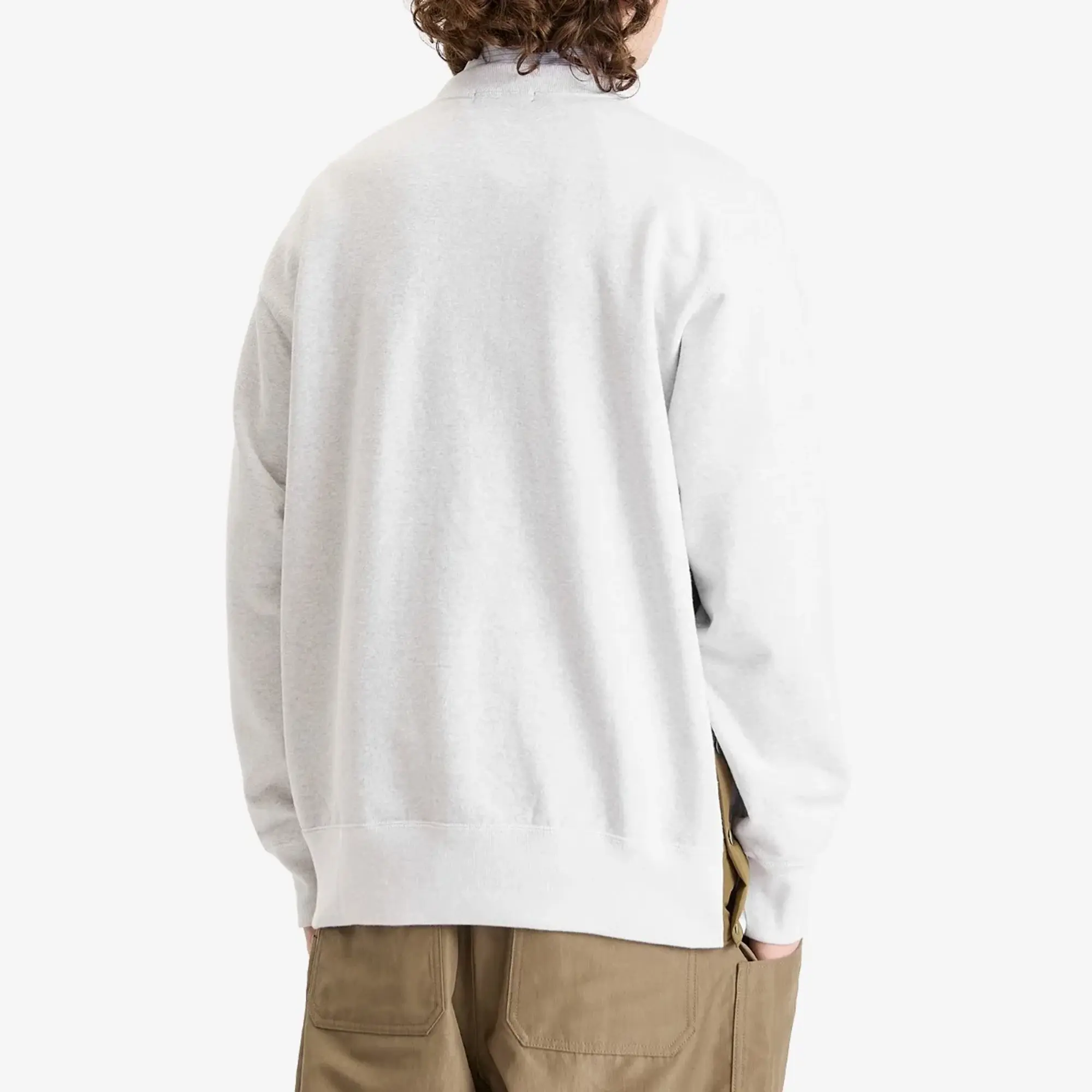 Comme des Garçons Homme Men's Cotton Nylon Crew Sweat Bleach/Khaki
