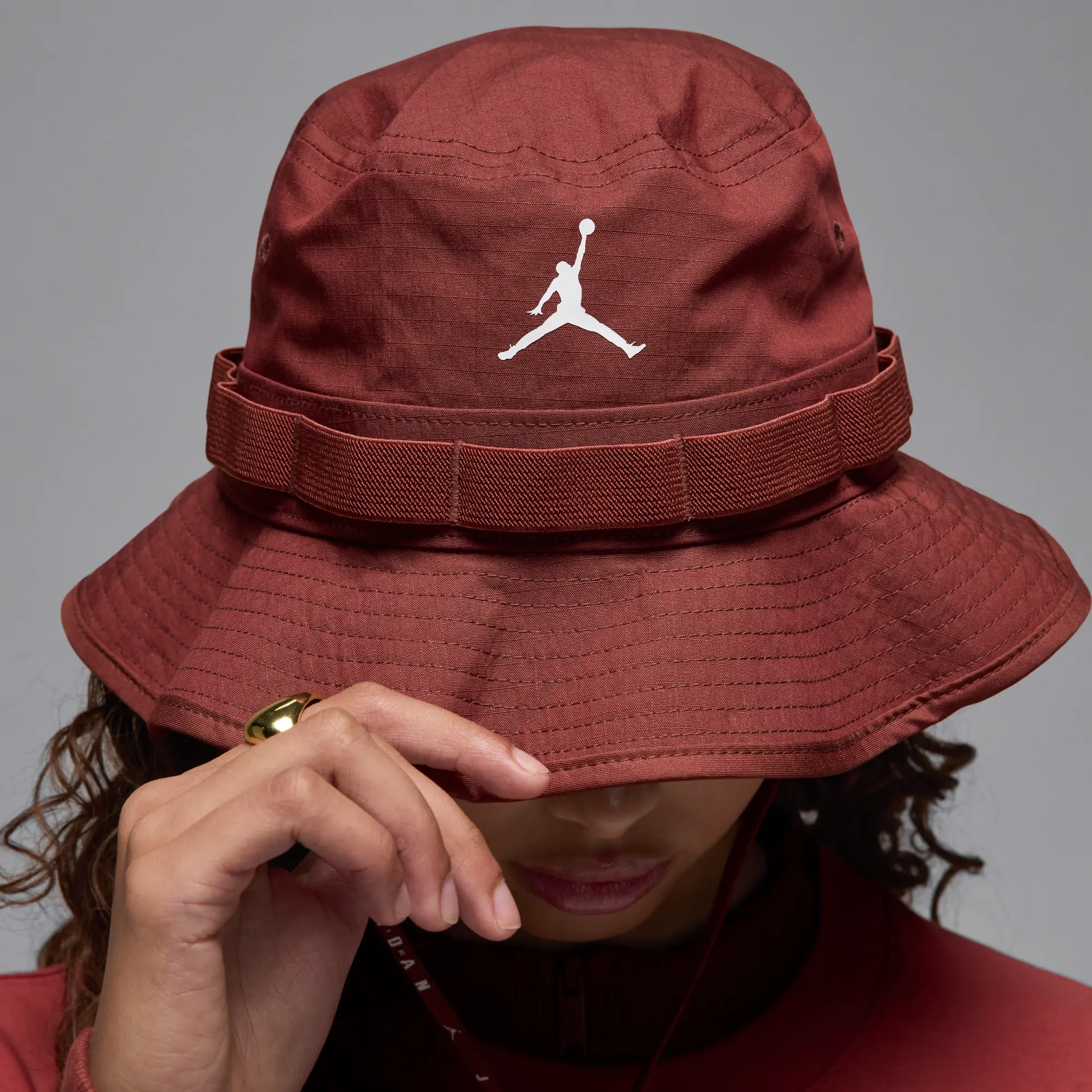 Nike Jordan Apex Bucket Hat - Brown - Cotton/Nylon/Elastane
