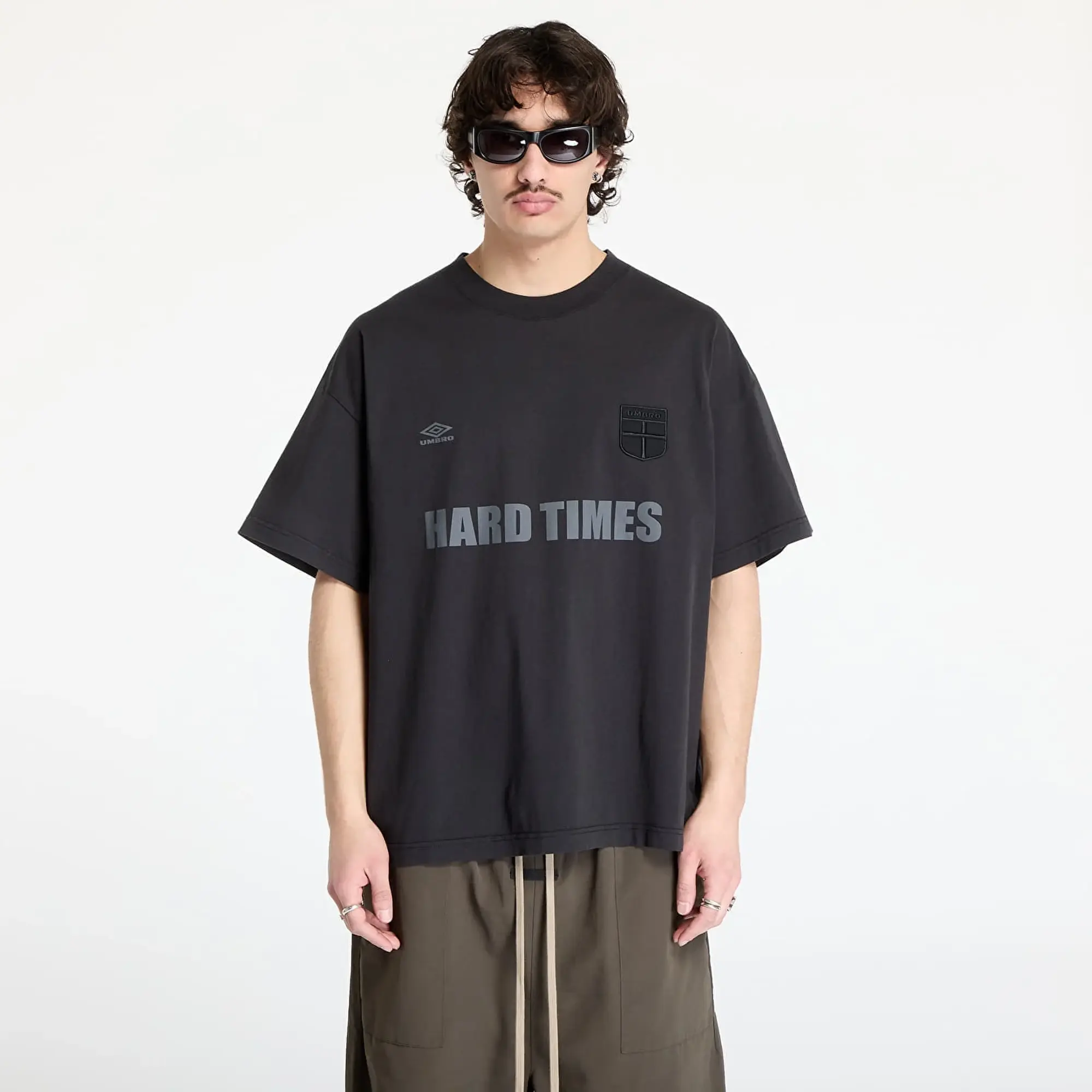 T-Shirt Umbro Hard Times T-Shirt Washed Black M