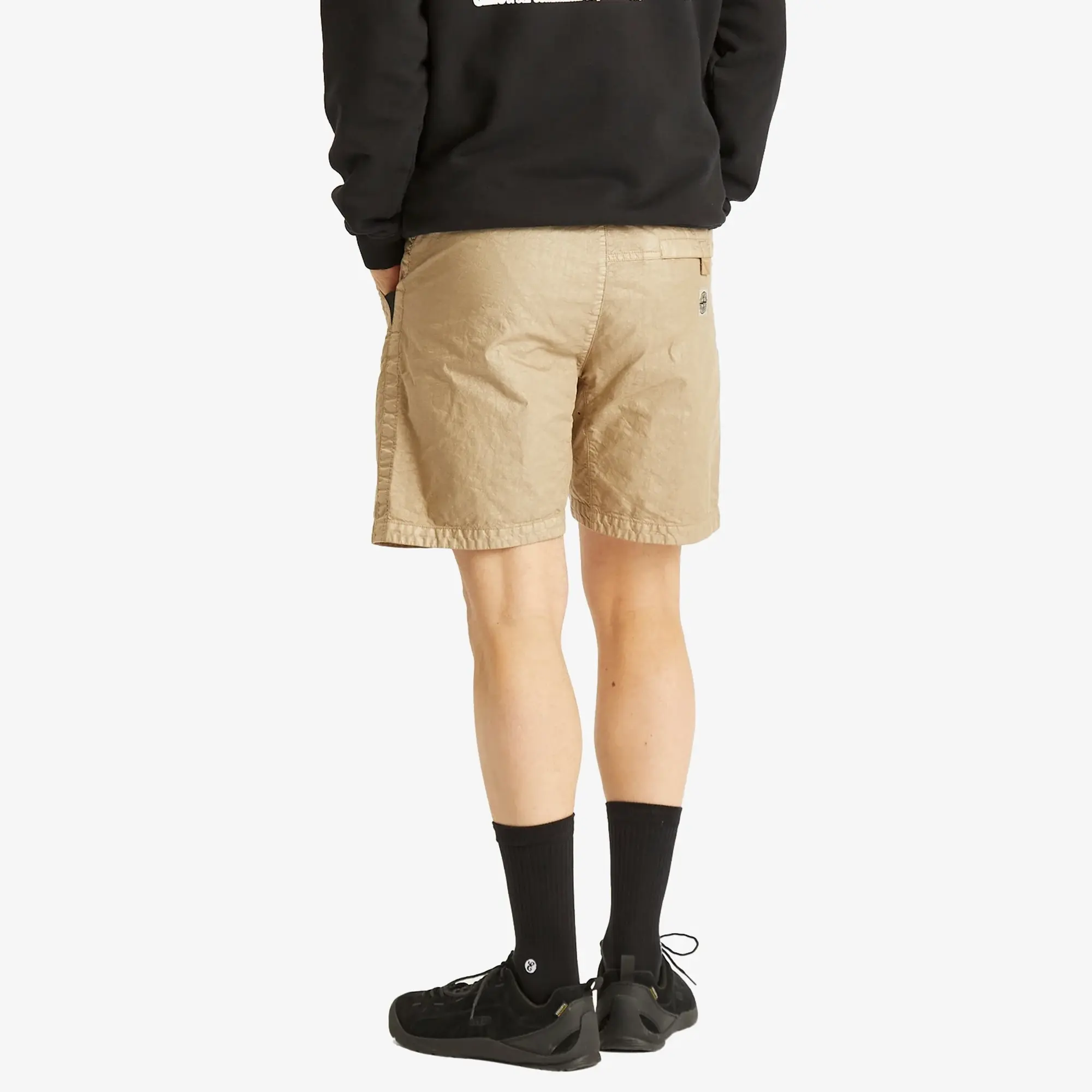 Stone Island Men's Organic Nylon Panama-TC Shorts Biscuit