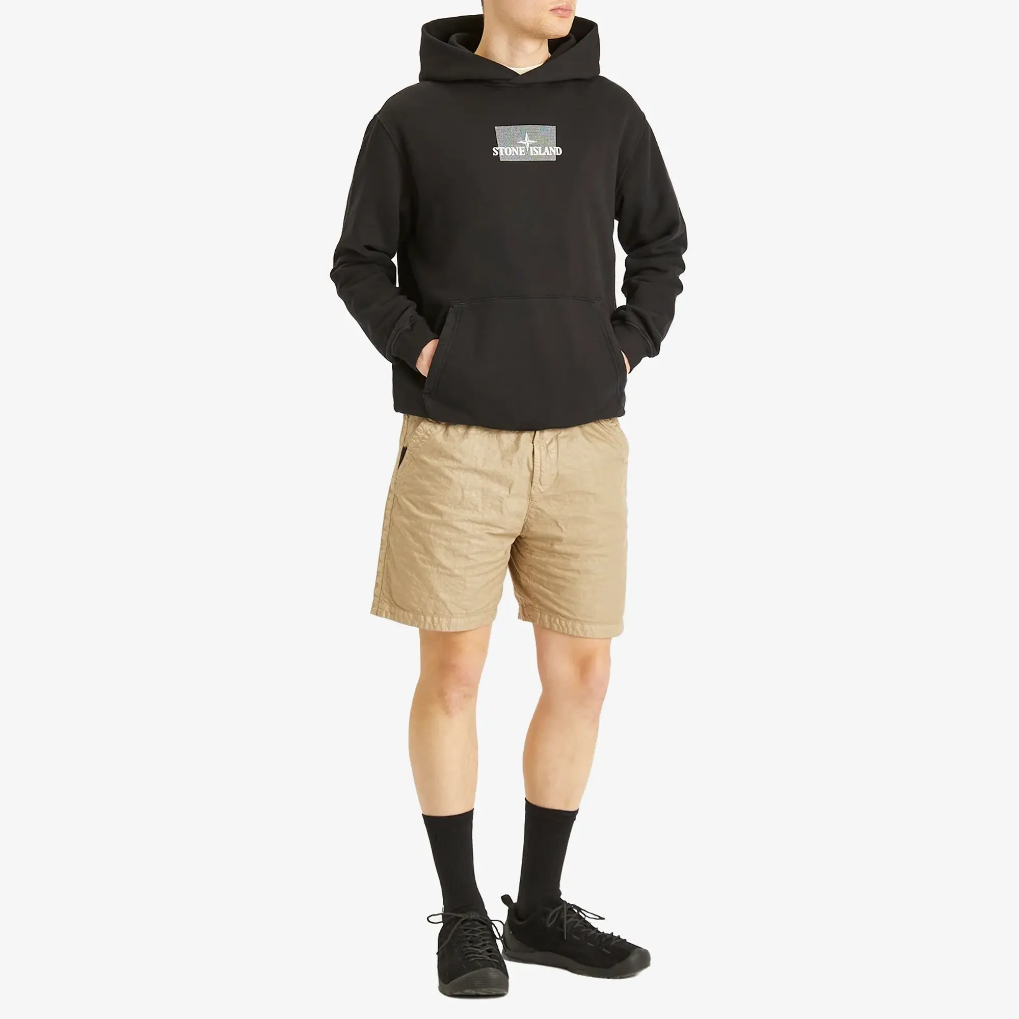 Stone Island Men's Organic Nylon Panama-TC Shorts Biscuit