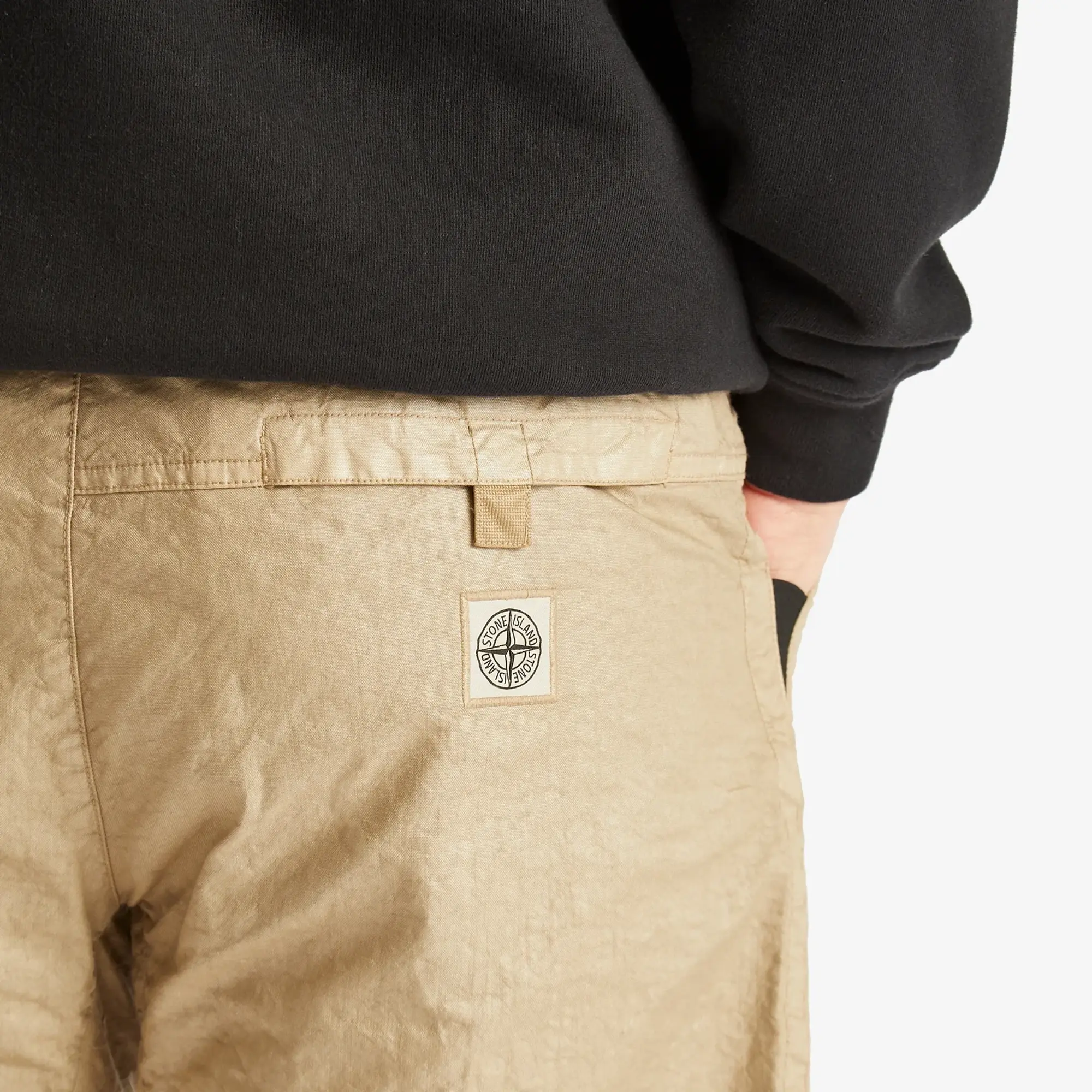 Stone Island Men's Organic Nylon Panama-TC Shorts Biscuit