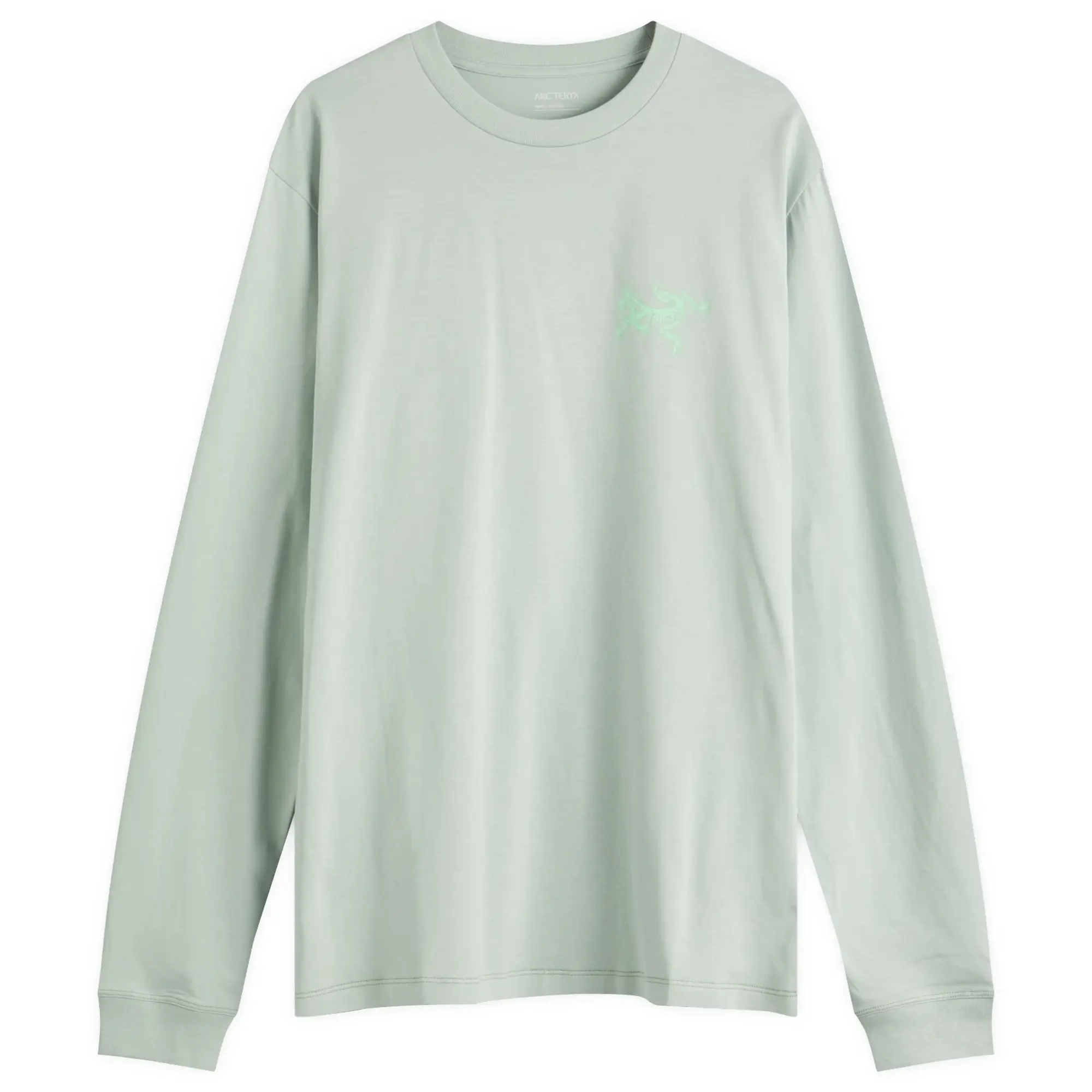Arc'teryx Men's Kragg SL Cotton Bird Tile Long Sleeve T-Shirt Stone Green/Phosphorescent