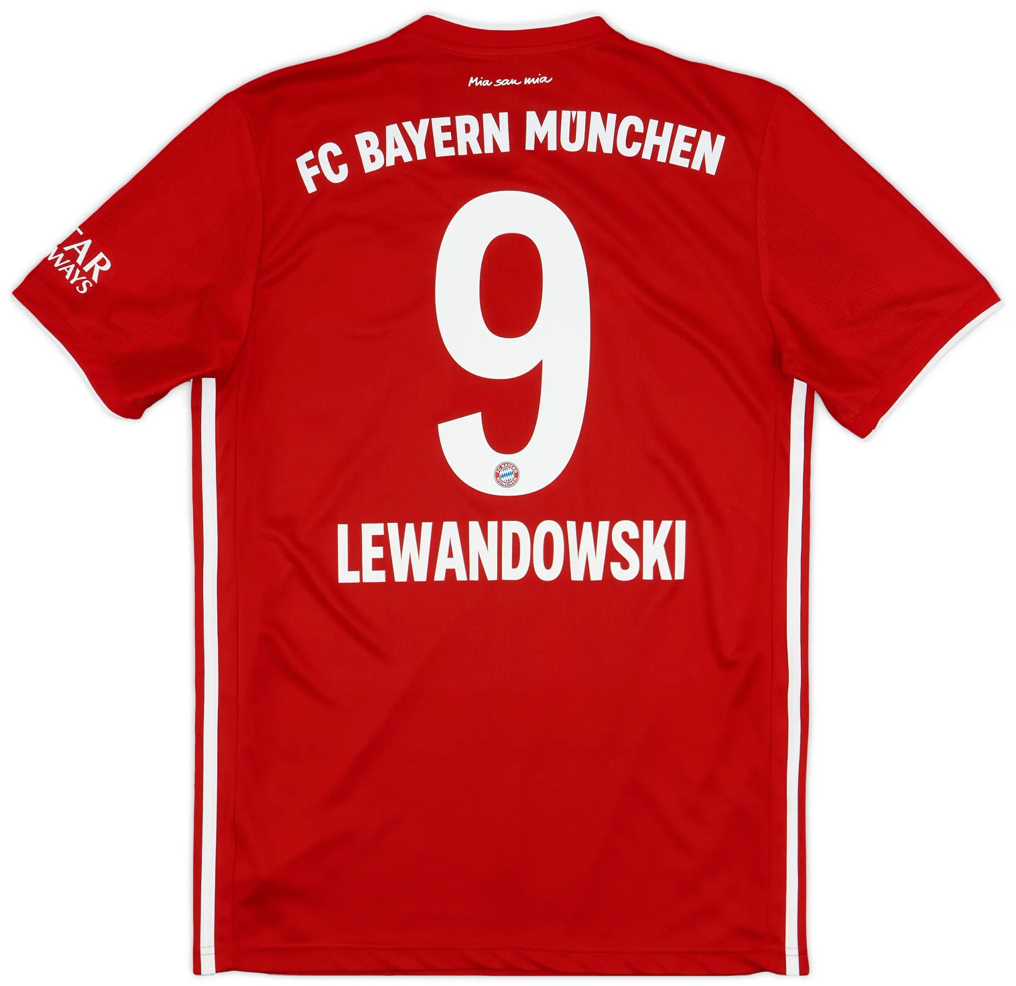 adidas 2020-21 Bayern Munich Home Shirt Lewandowski #9 - 7/10 - (M)