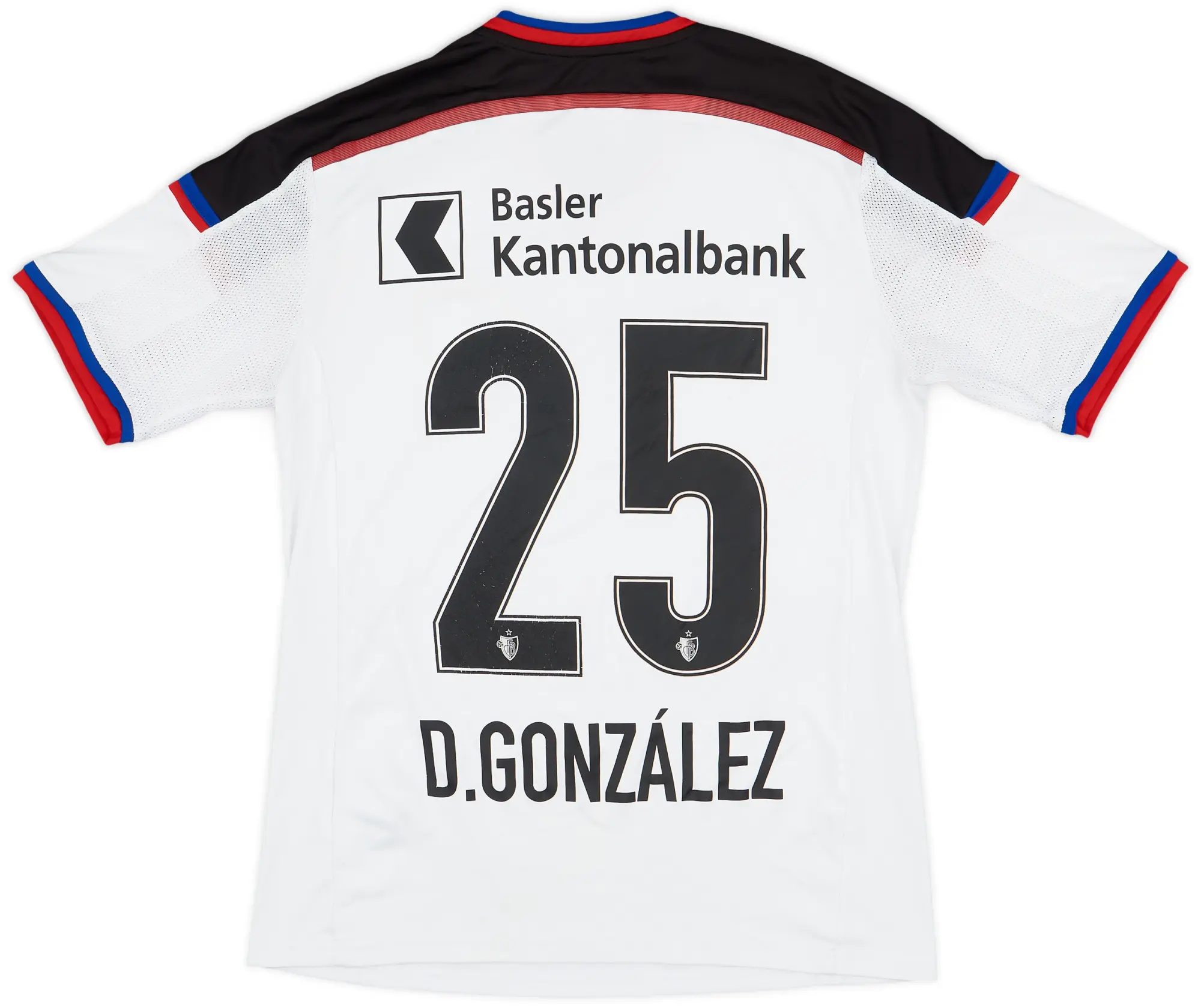 adidas 2014-15 FC Basel Away Shirt D.Gonzalez #25 - 7/10 - (XL.Boys)
