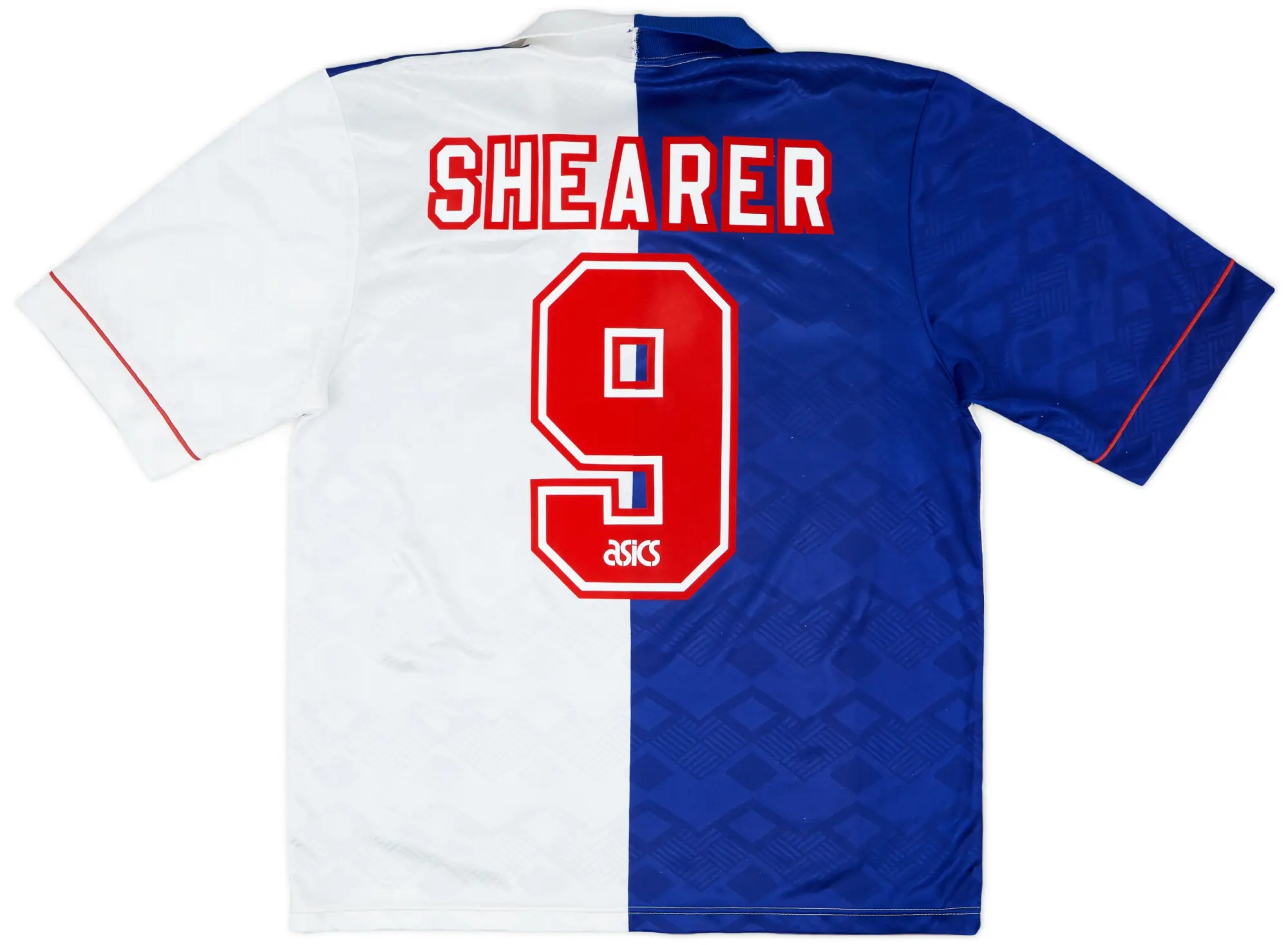 Asics 1992-94 Blackburn Home Shirt Shearer #9 - 9/10 - (XL)