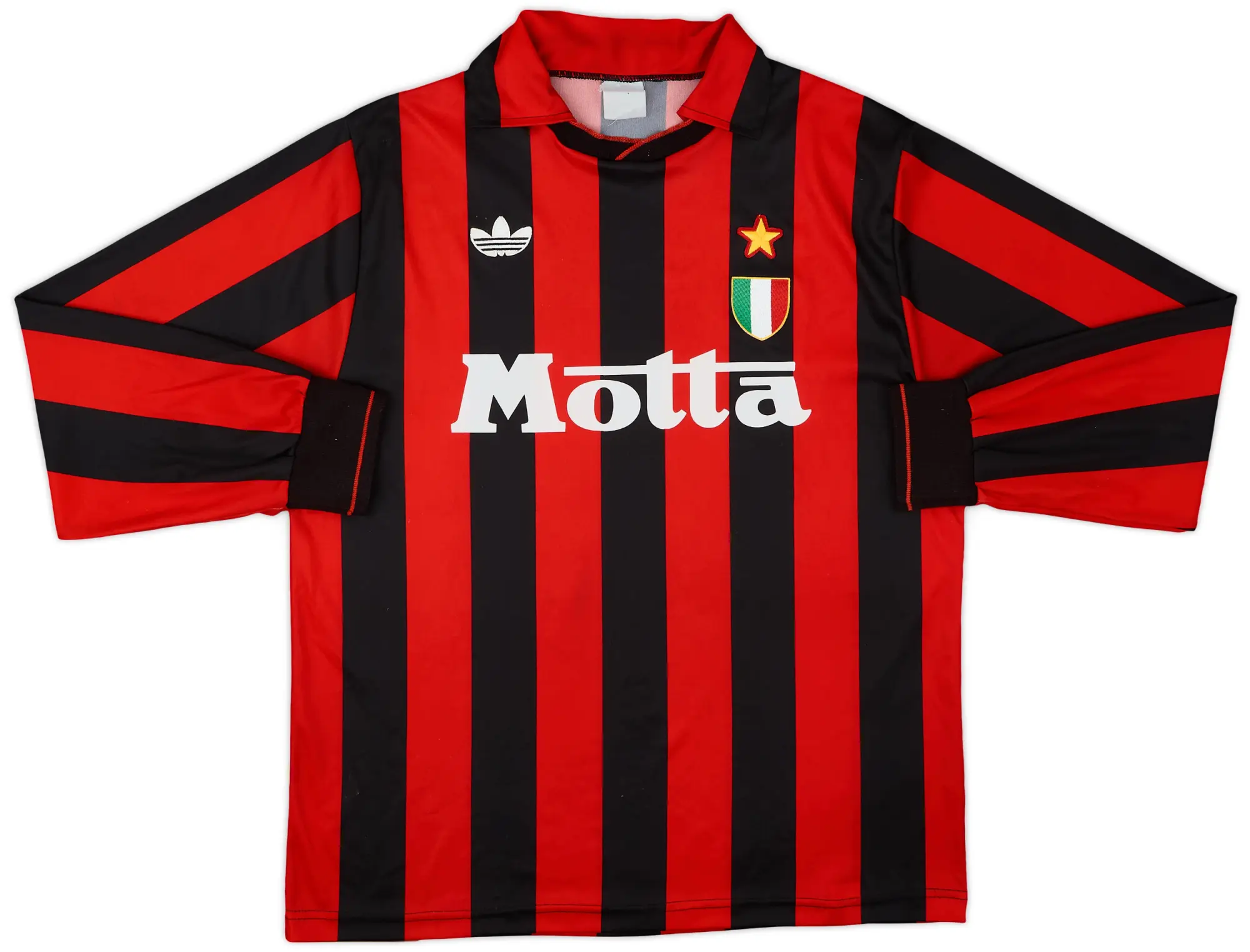adidas 1992-93 AC Milan Home L/S Shirt - 6/10 - (L)