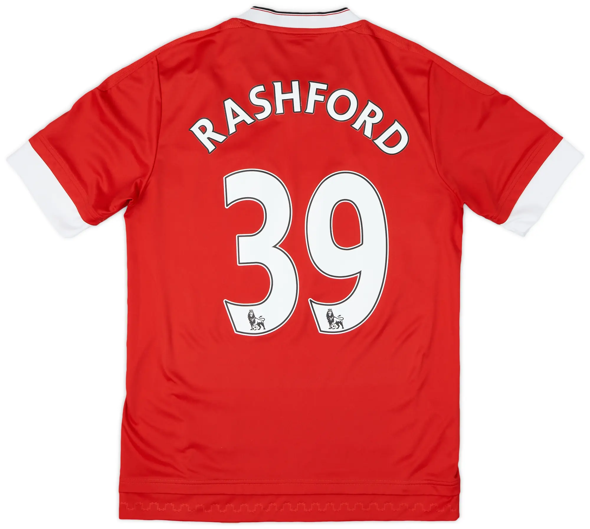 adidas 2015-16 Manchester United Home Shirt Rashford #39 - 7/10 - (S)