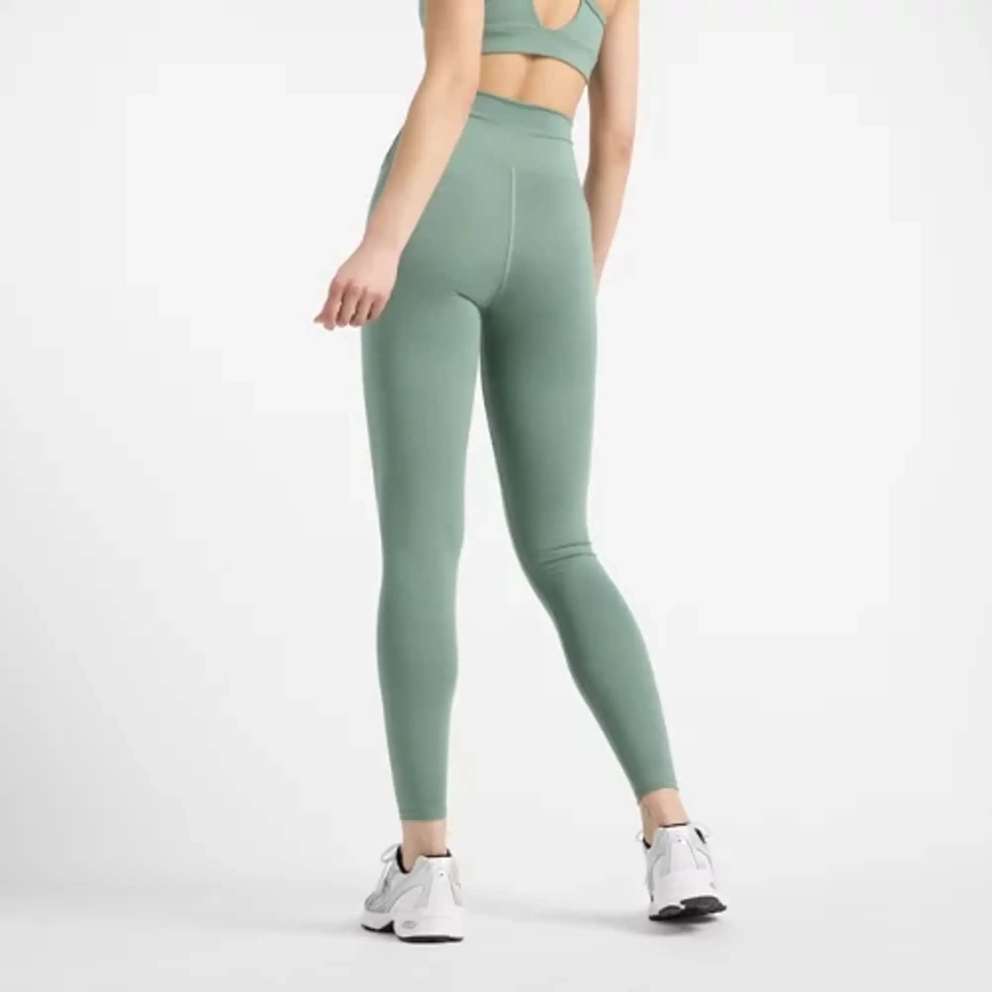 New Balance Women's NB Harmony High Rise Legging 27 in Green Poly Knit