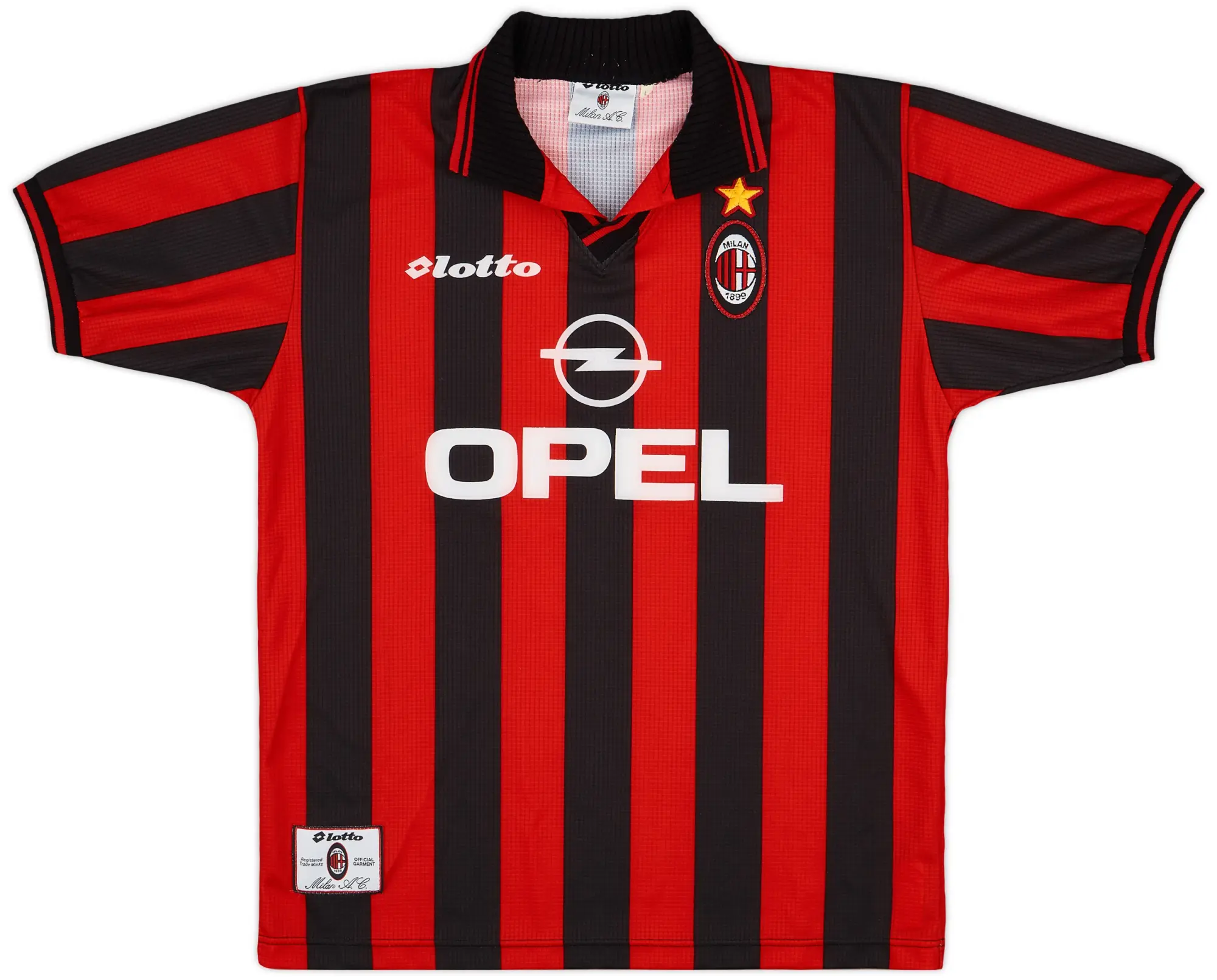 Lotto 1997-98 AC Milan Home Shirt - 9/10 - (L)