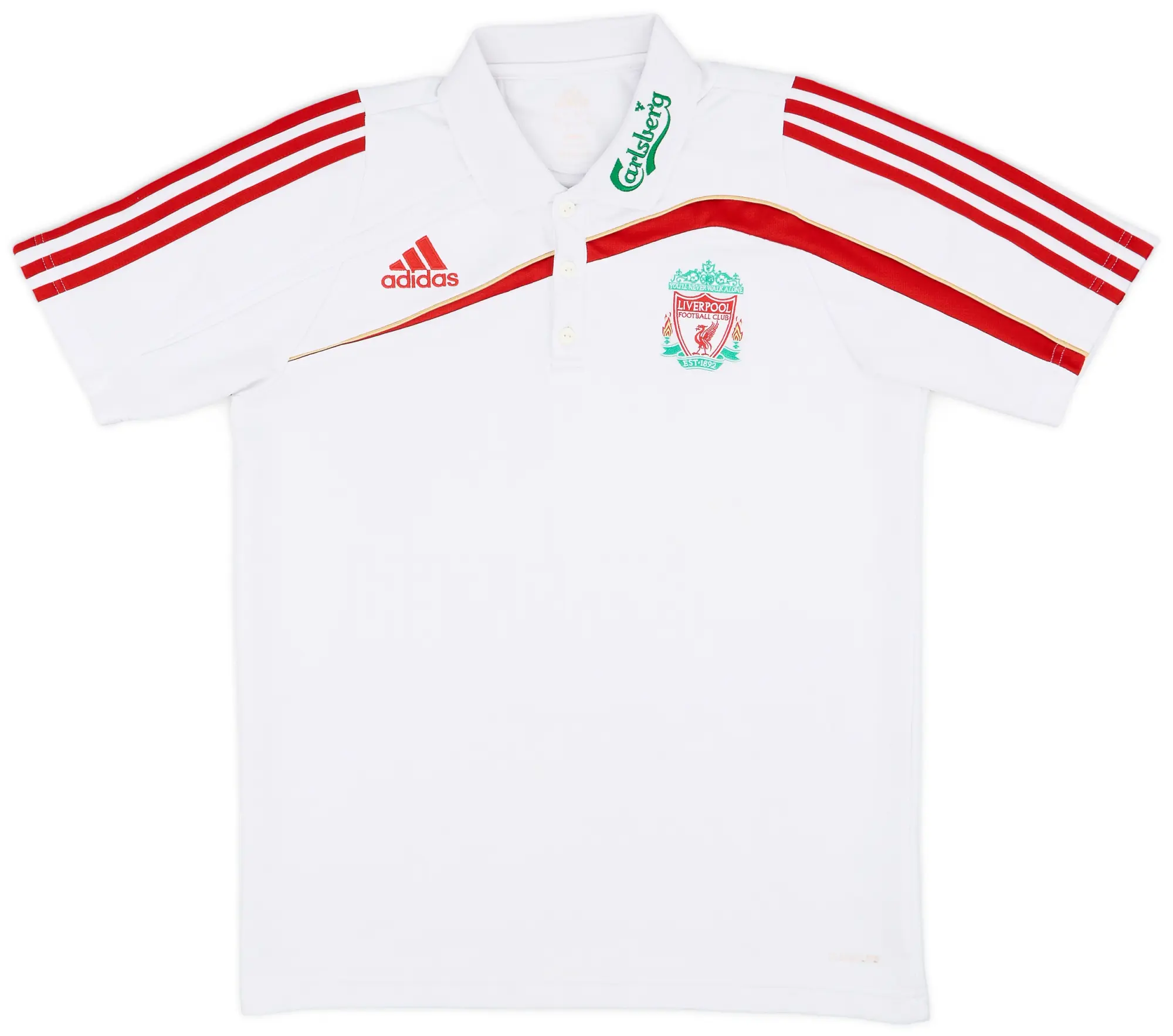 2009-10 Liverpool adidas Polo Shirt - 7/10 - (S/M)