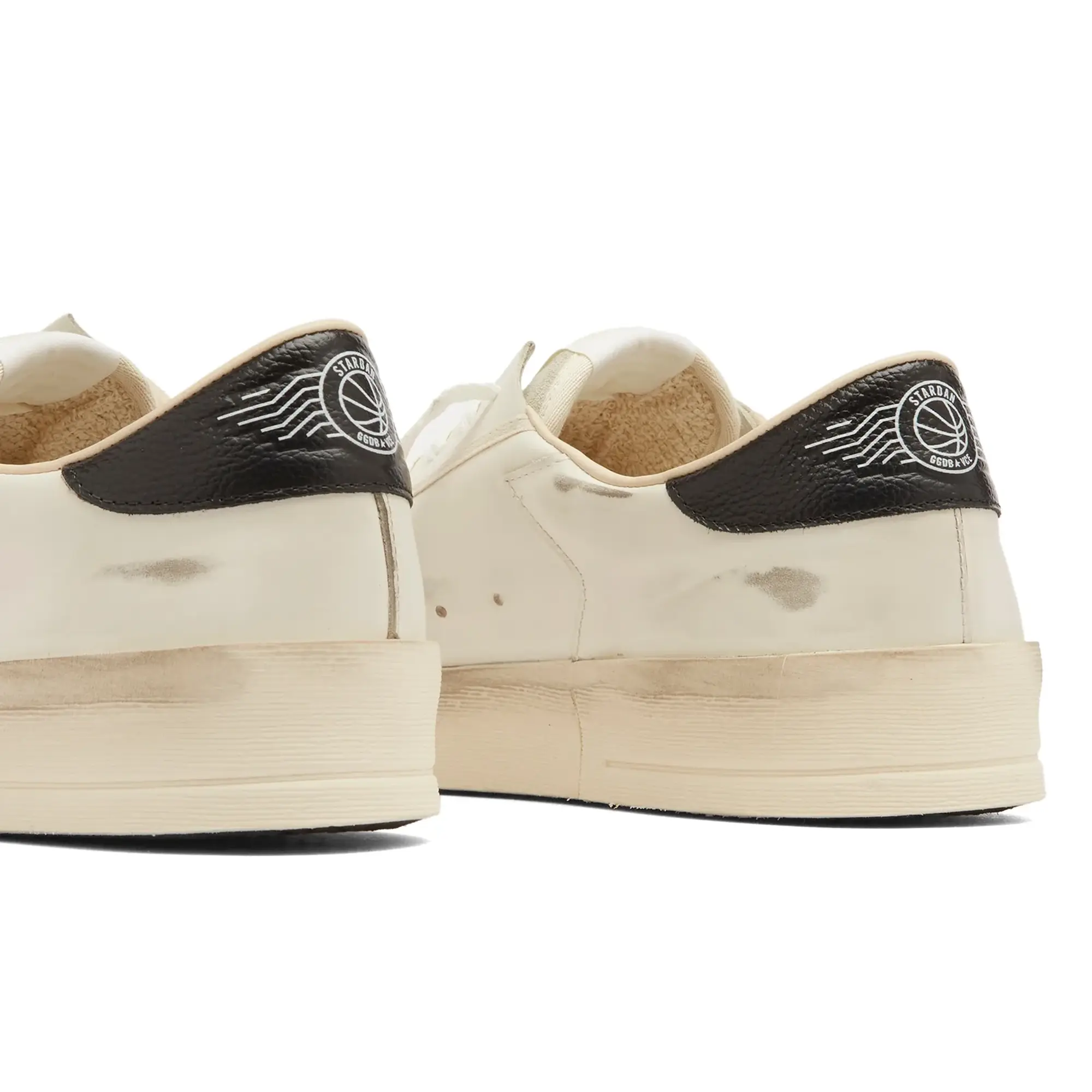 Golden Goose Men's Stardan Leather and Suede Sneaker White/Black/Green