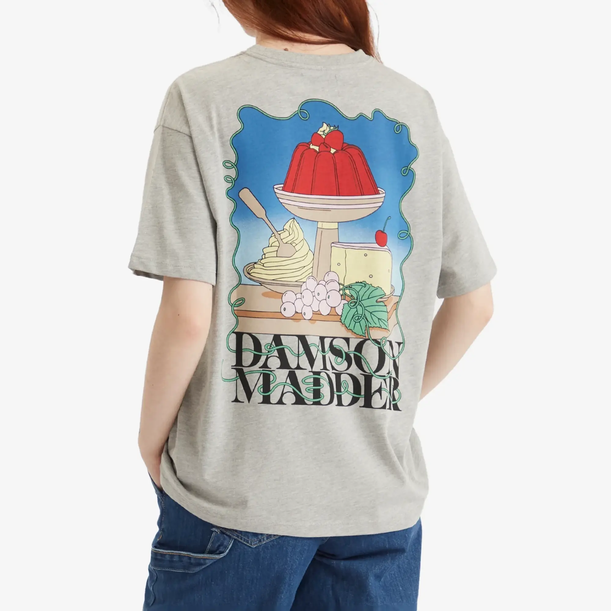 Damson Madder Women's Dessert Boyfriend T-Shirt Grey