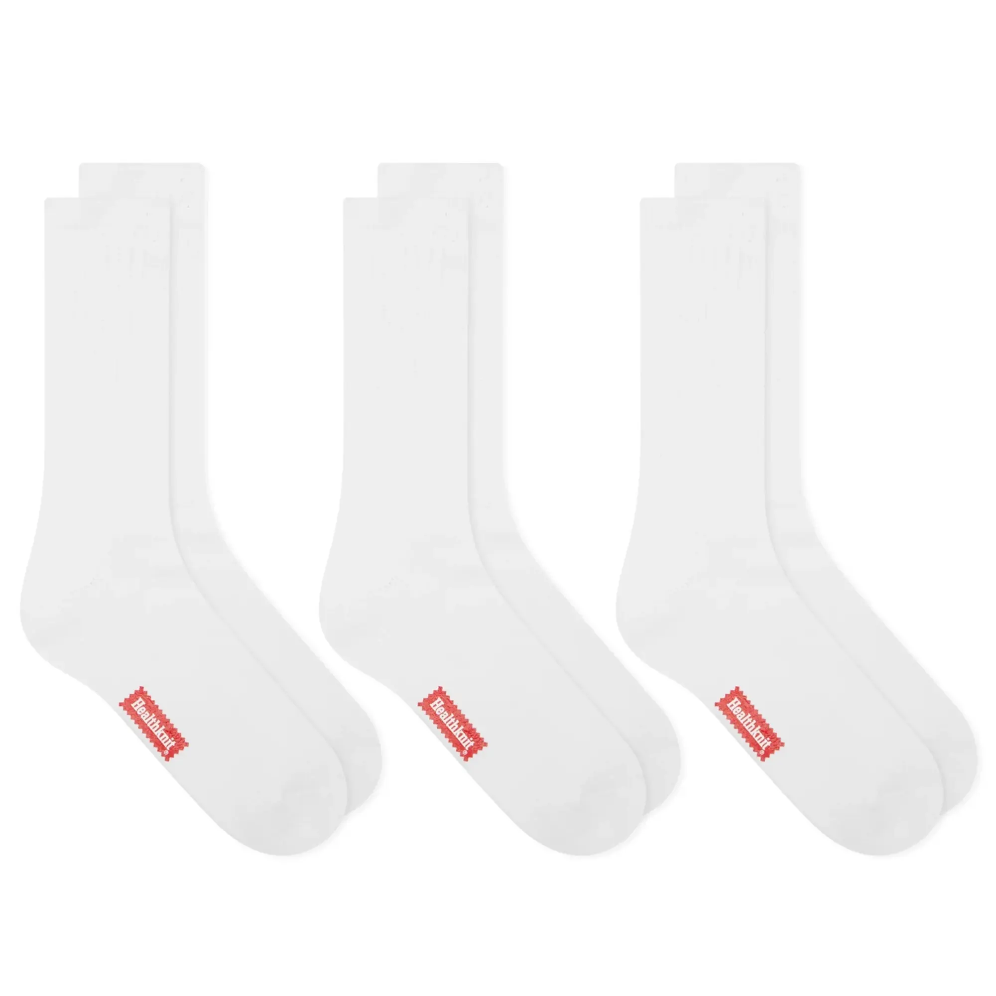 Healthknit Crew Sock - 3 Pack White