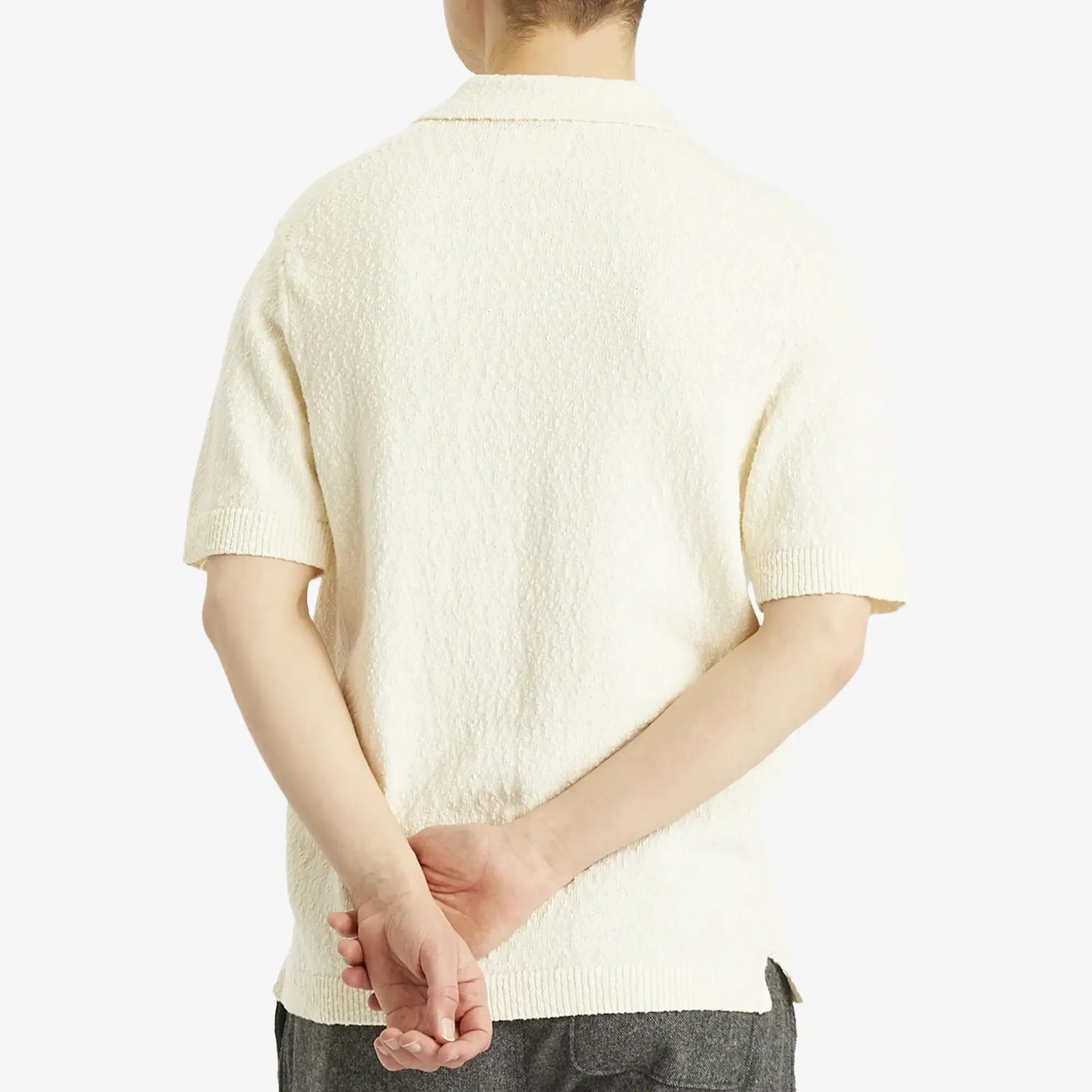 NN07 Men's Randy Boucle Polo Shirt Ecru