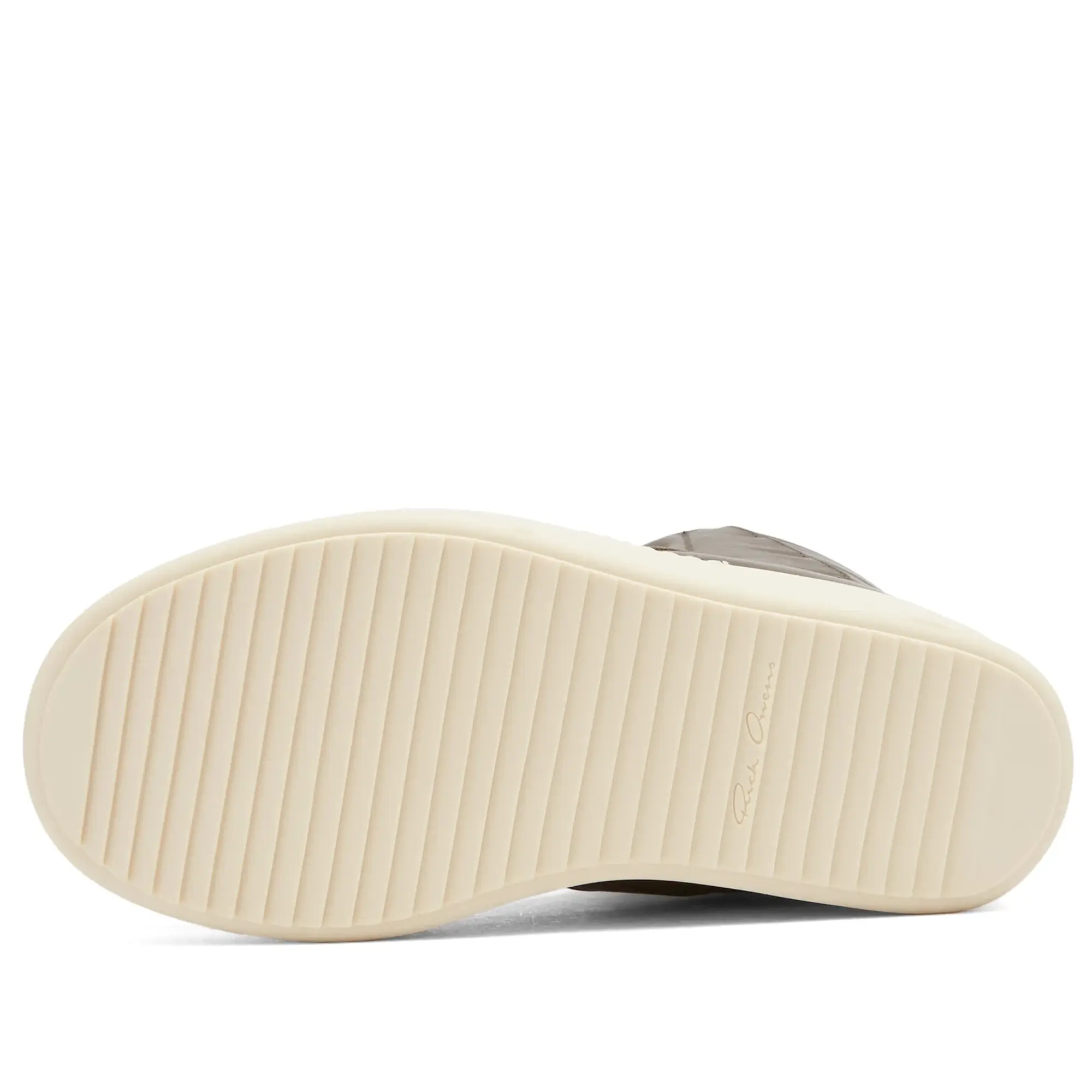 Rick Owens Men's Leather Geobasket Sneakers Dust/Dust/Milk