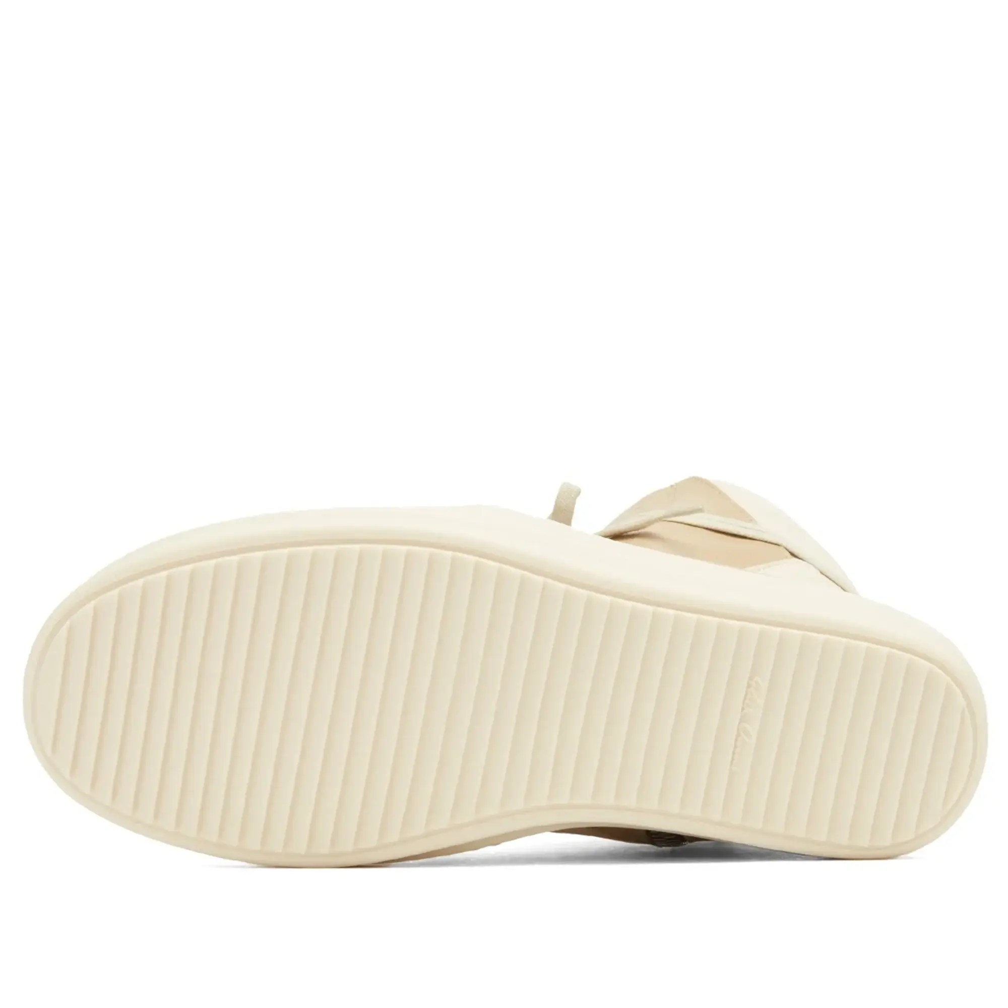Rick Owens Men's Leather Geobasket Sneakers Parchment/Milk/Milk