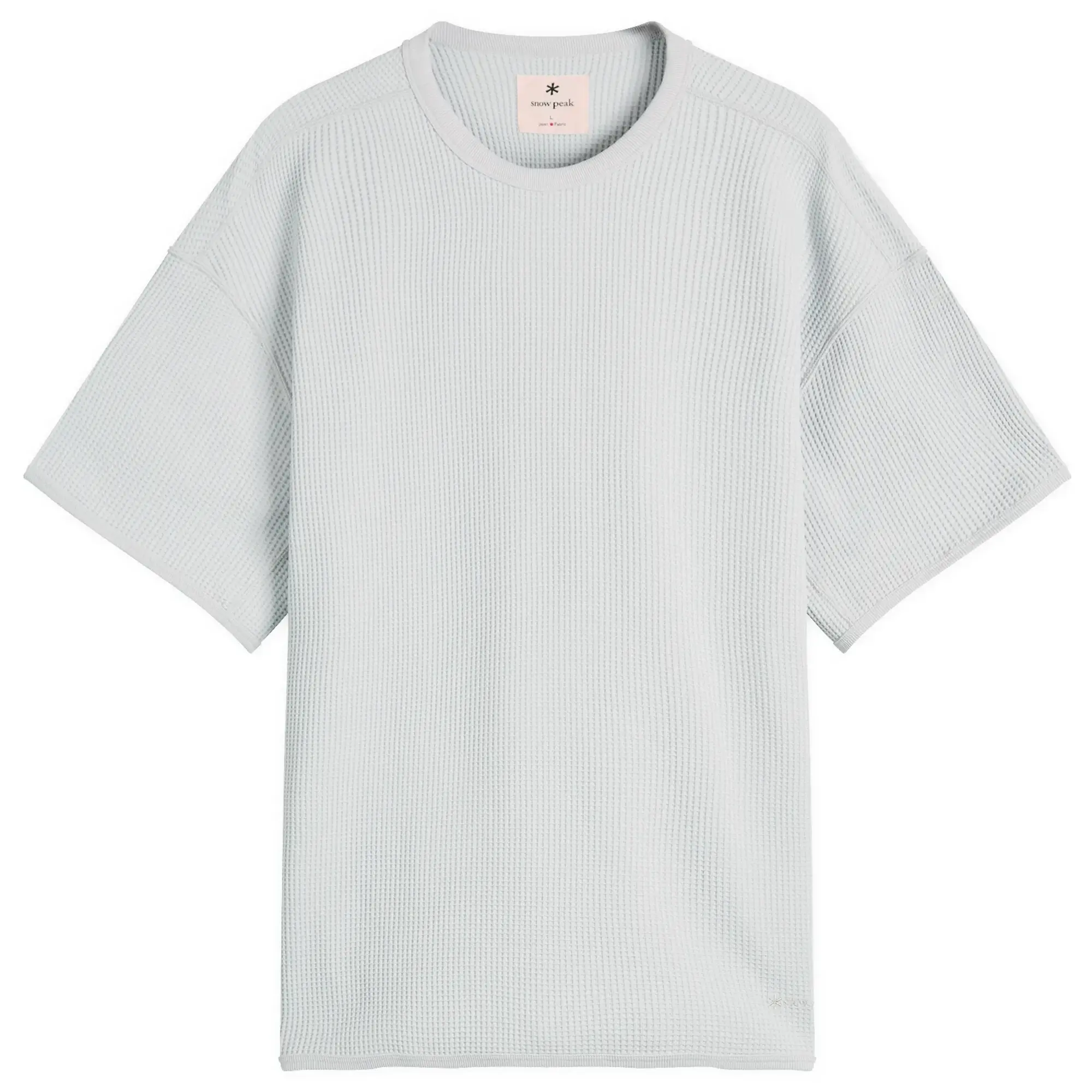Snow Peak Men's Dry Waffle T-Shirt Light Grey