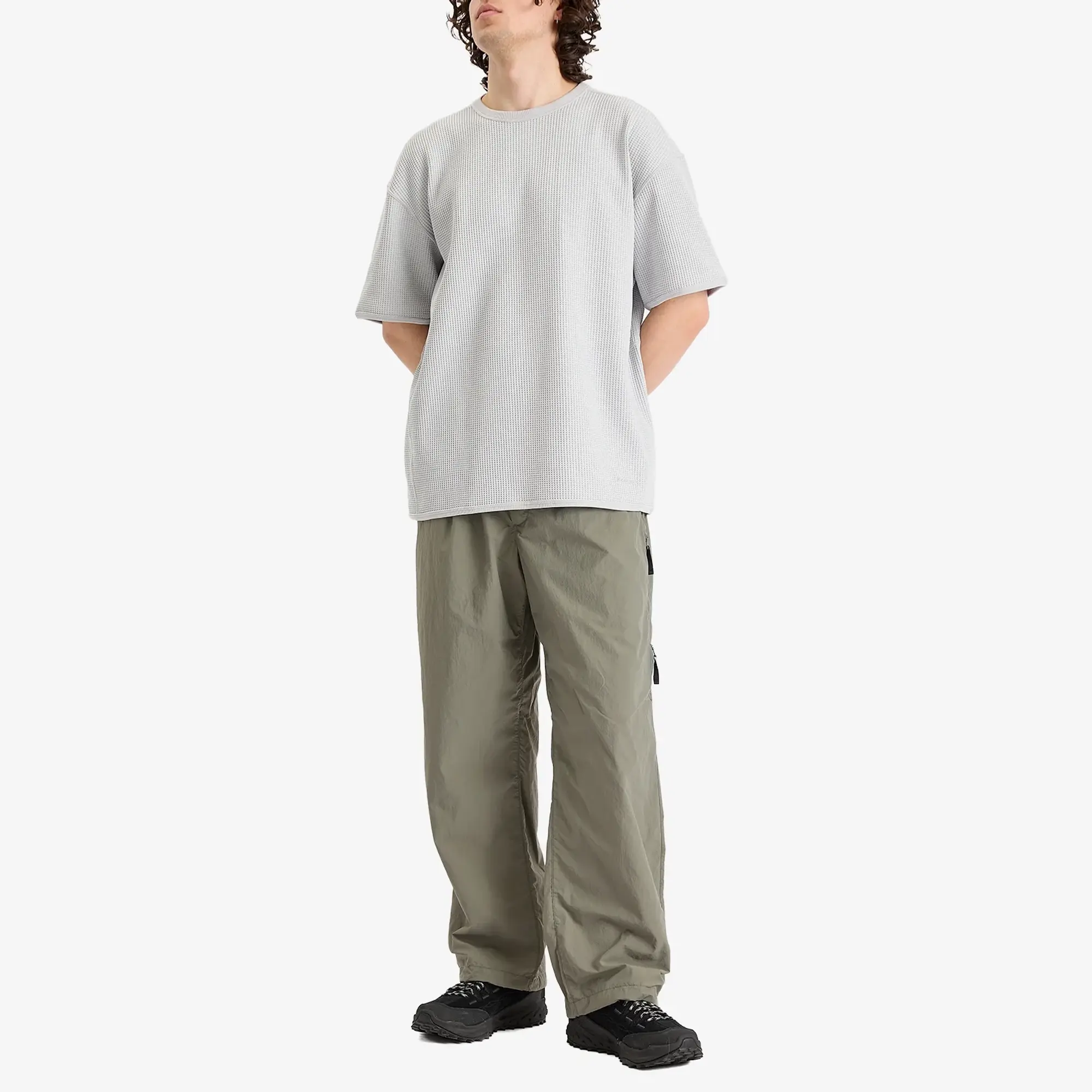 Snow Peak Men's Dry Waffle T-Shirt Light Grey