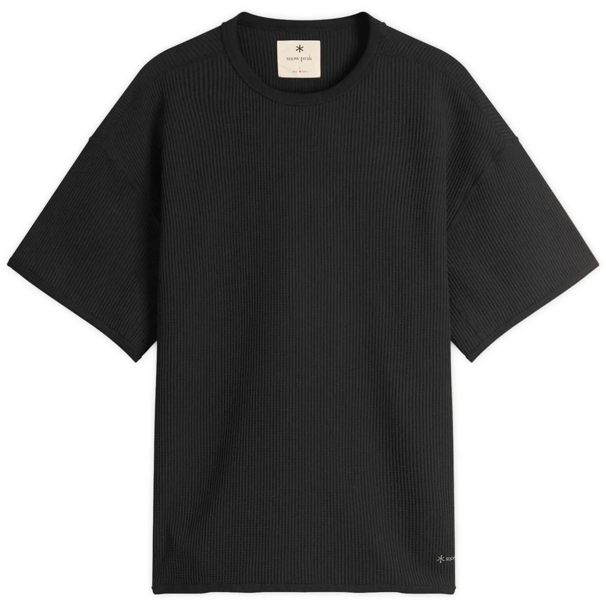 Snow Peak Men's Dry Waffle T-Shirt Black