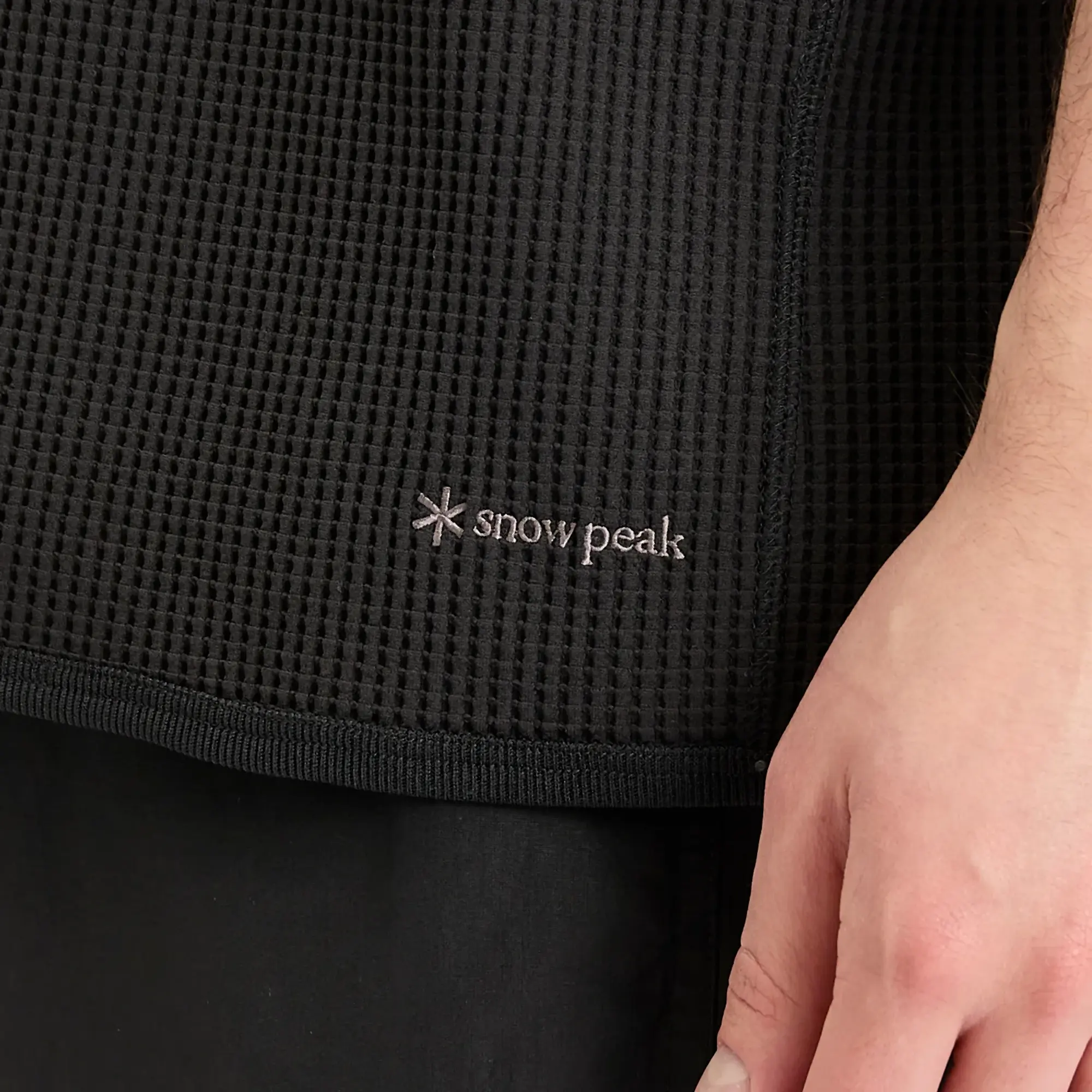 Snow Peak Men's Dry Waffle T-Shirt Black