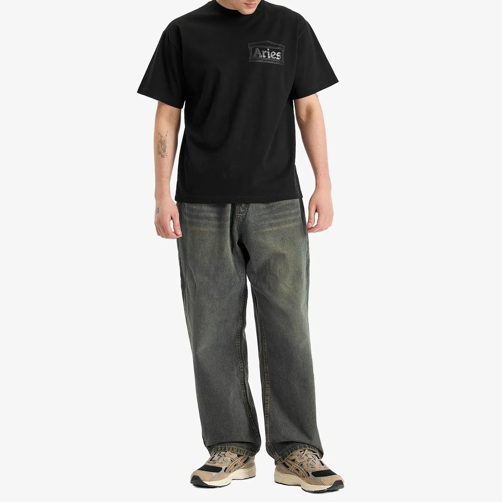 Aries Men's Temple T-Shirt Black