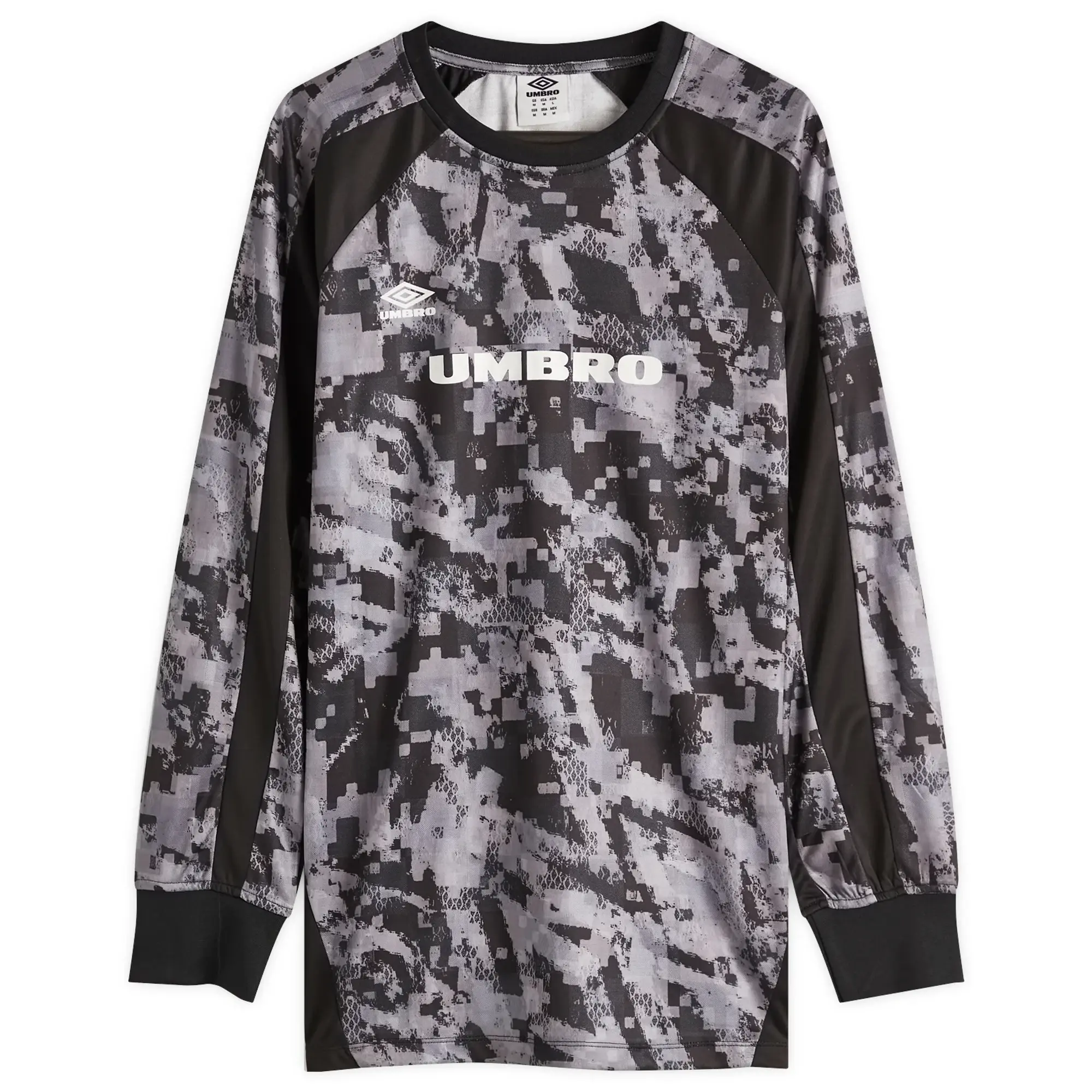 Umbro Taped Digi Long Sleeve Jersey Black Camo