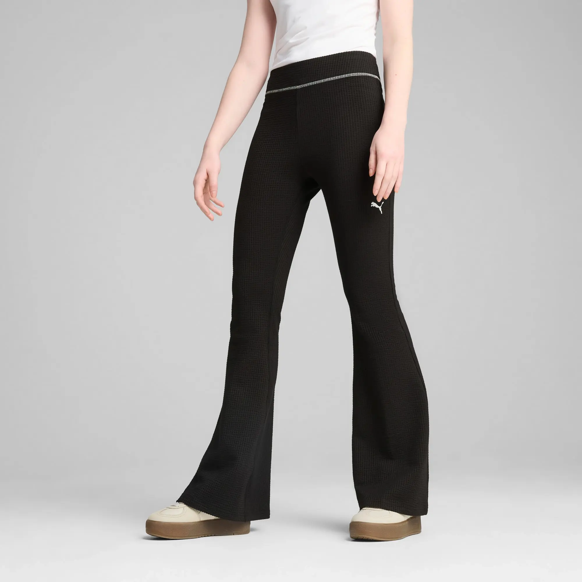 PUMA Dare To Textured Flared Leggings Women, Black