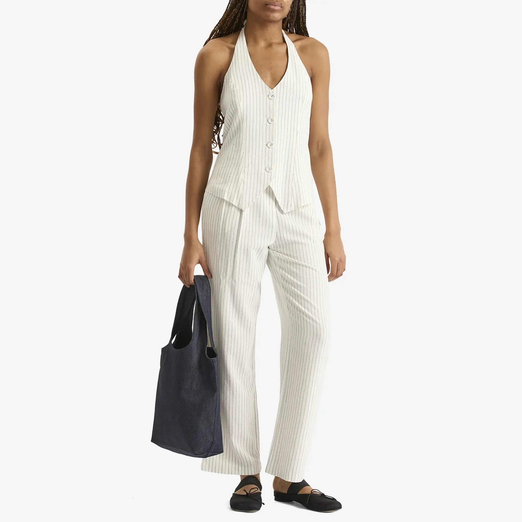 4th & Reckless Women's Sabrina Trousers Pinstripe