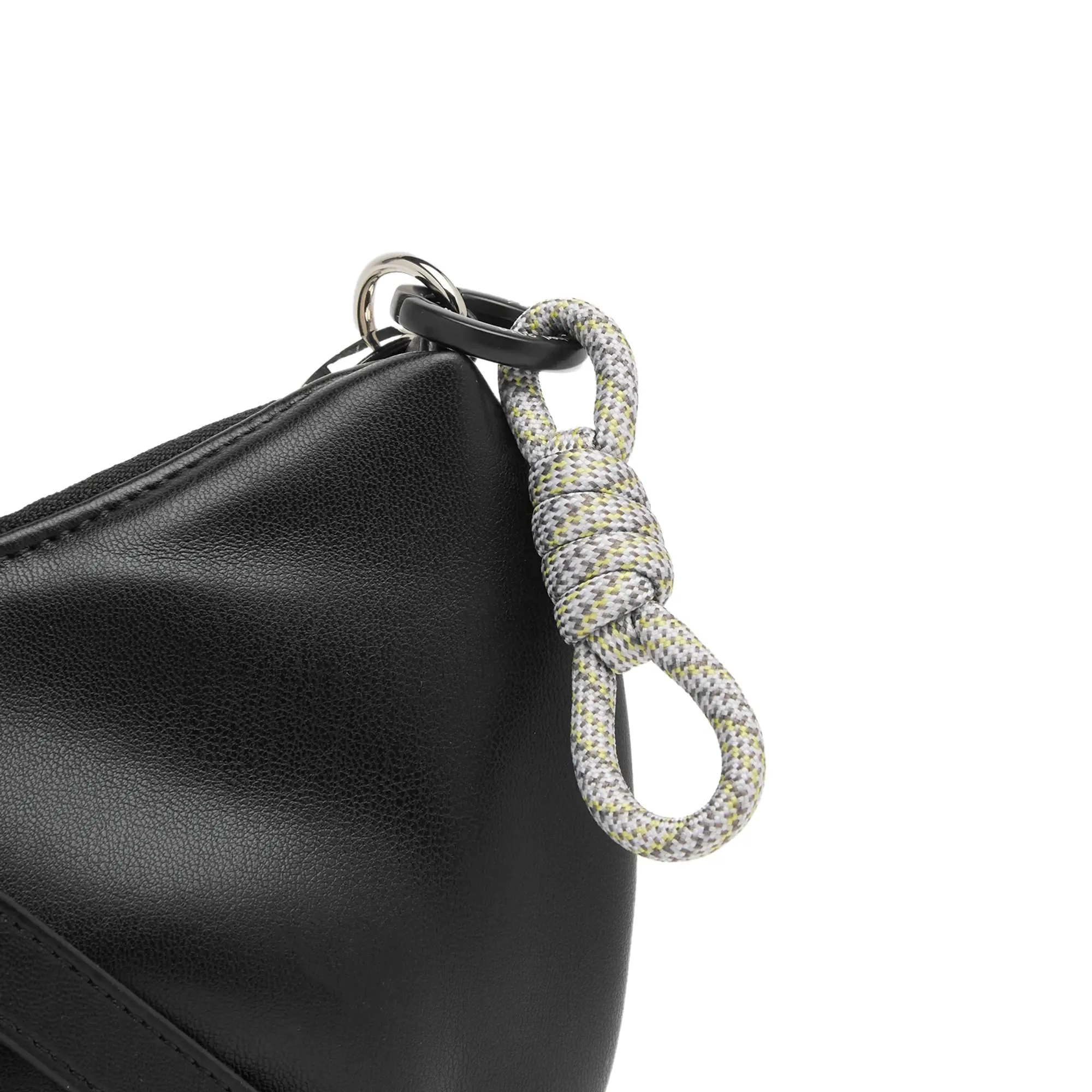 F/CE. Women's Tech Leather Cross Body Pochette Bag Black