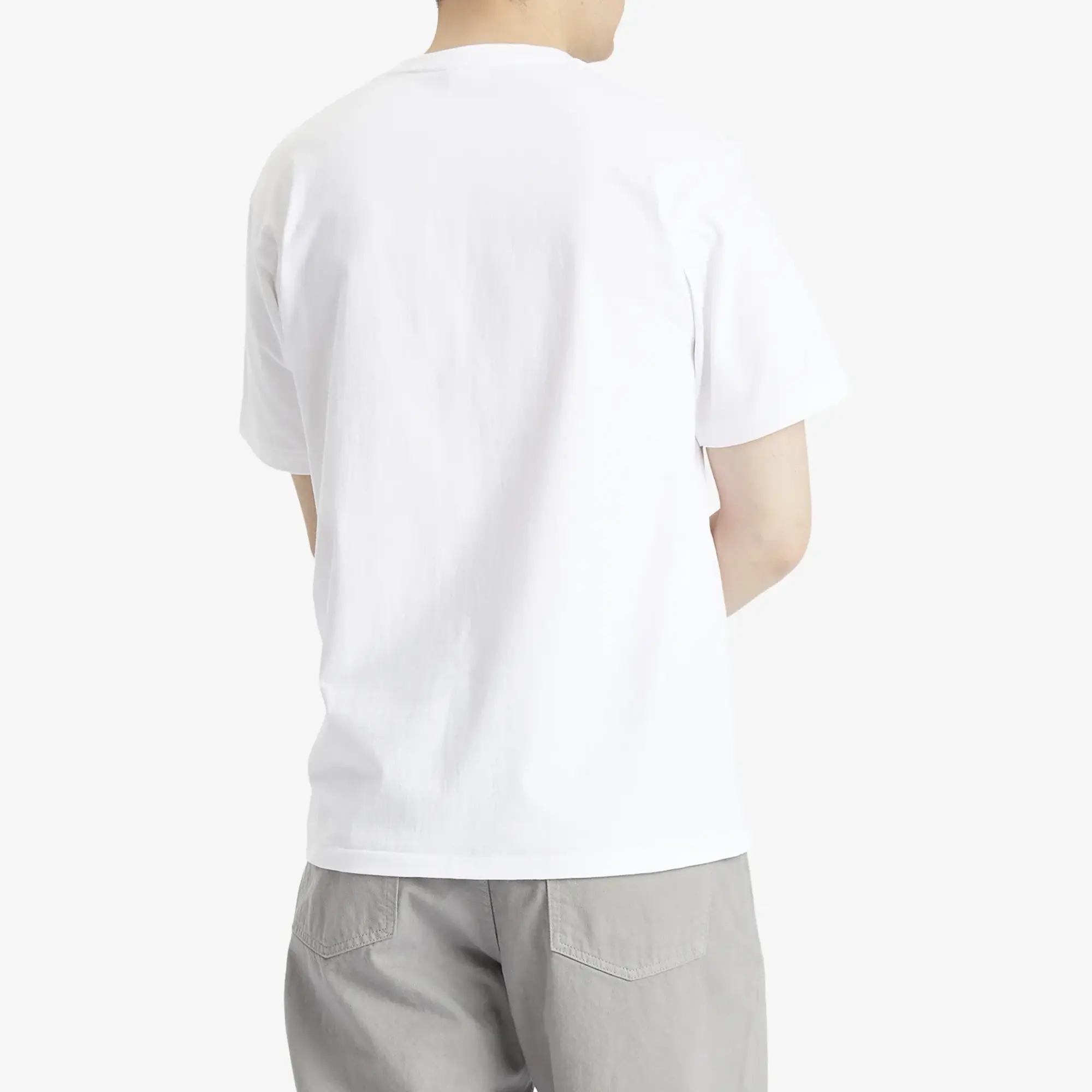 A Bathing Ape Men's Stencil Circle Ape Face Tee White