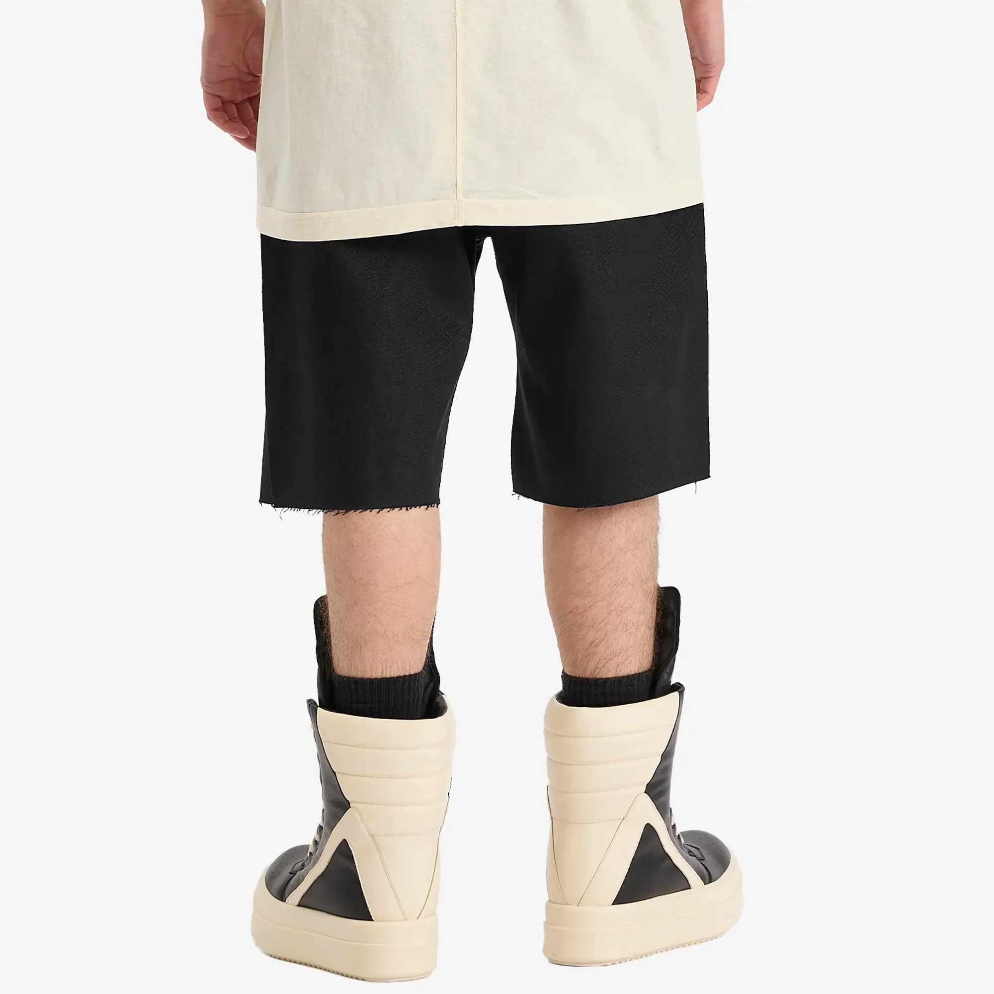 Rick Owens DRKSHDW Men's Geth Cut Off Shorts Black
