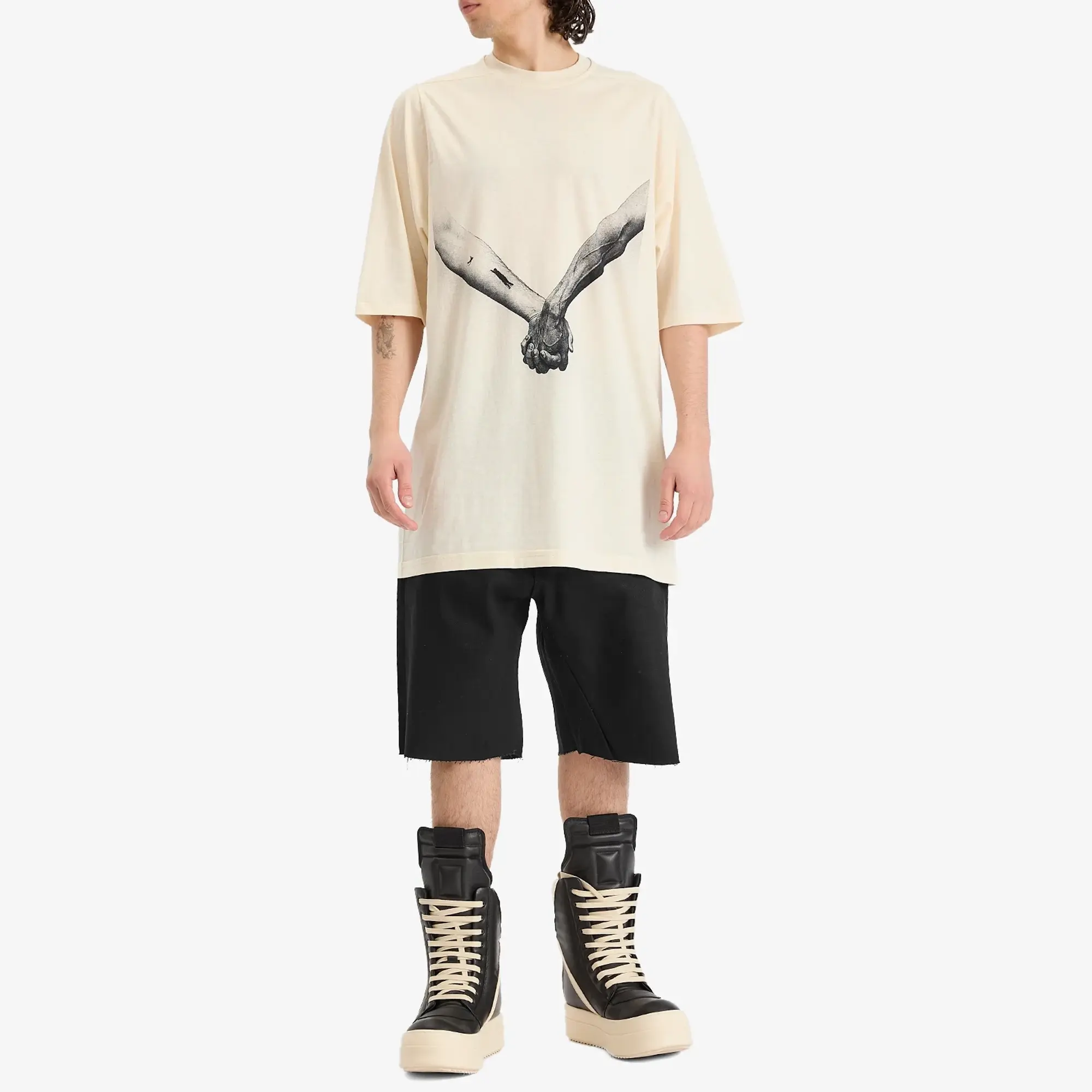 Rick Owens DRKSHDW Men's Geth Cut Off Shorts Black