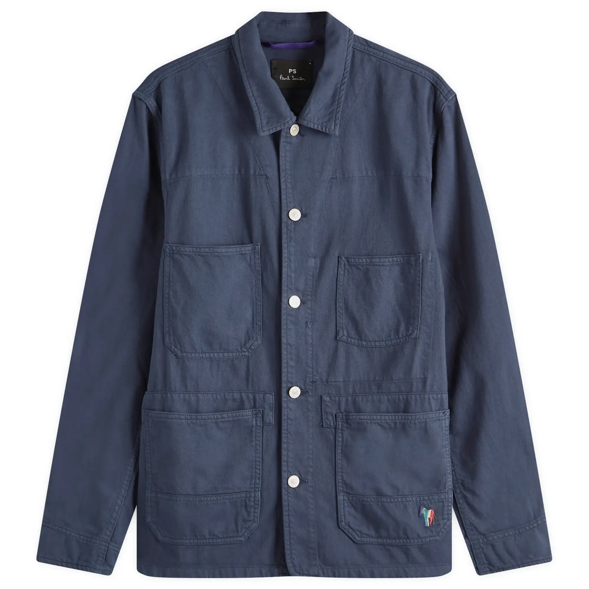 Paul Smith Men's Broad Stripe Zebra Chore Jacket Blue