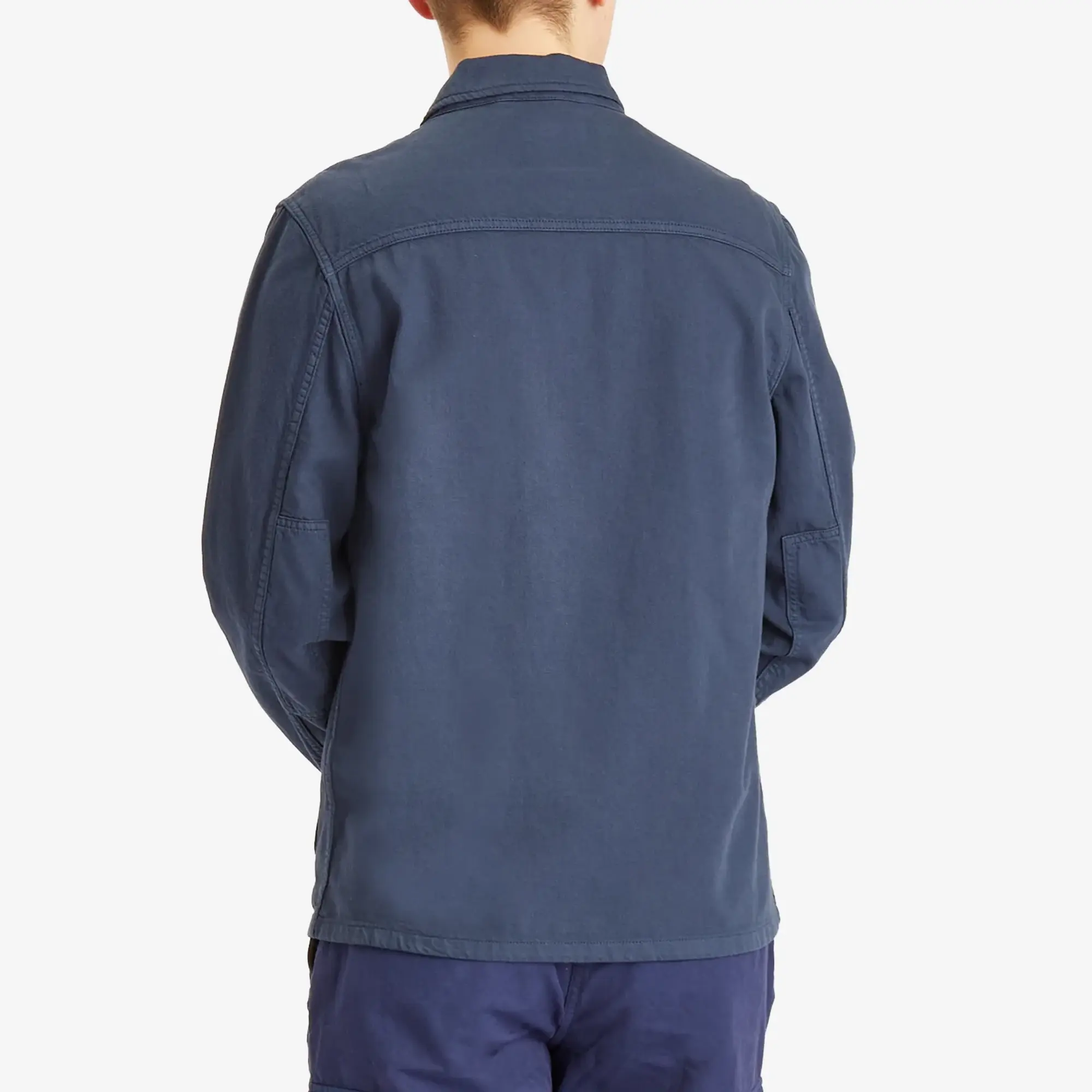 Paul Smith Men's Broad Stripe Zebra Chore Jacket Blue