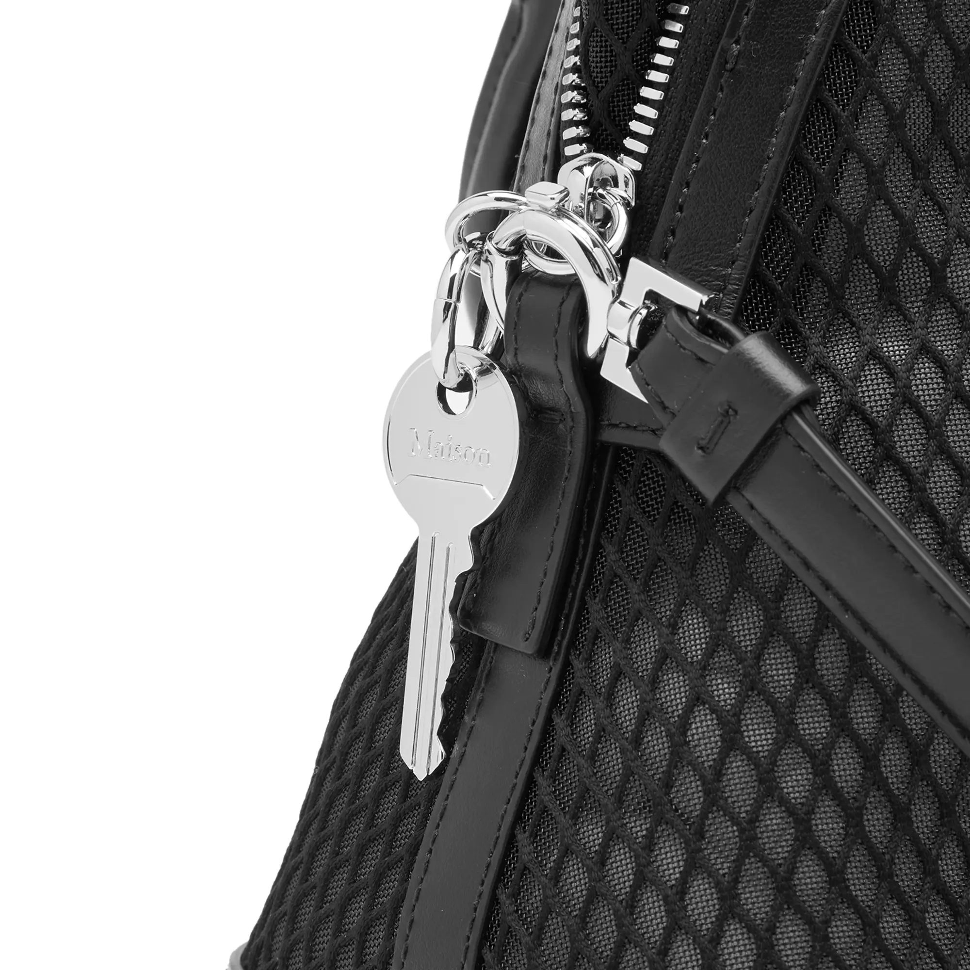 Maison Margiela Women's Mesh Sac Classique Mini Handbag Black/Black