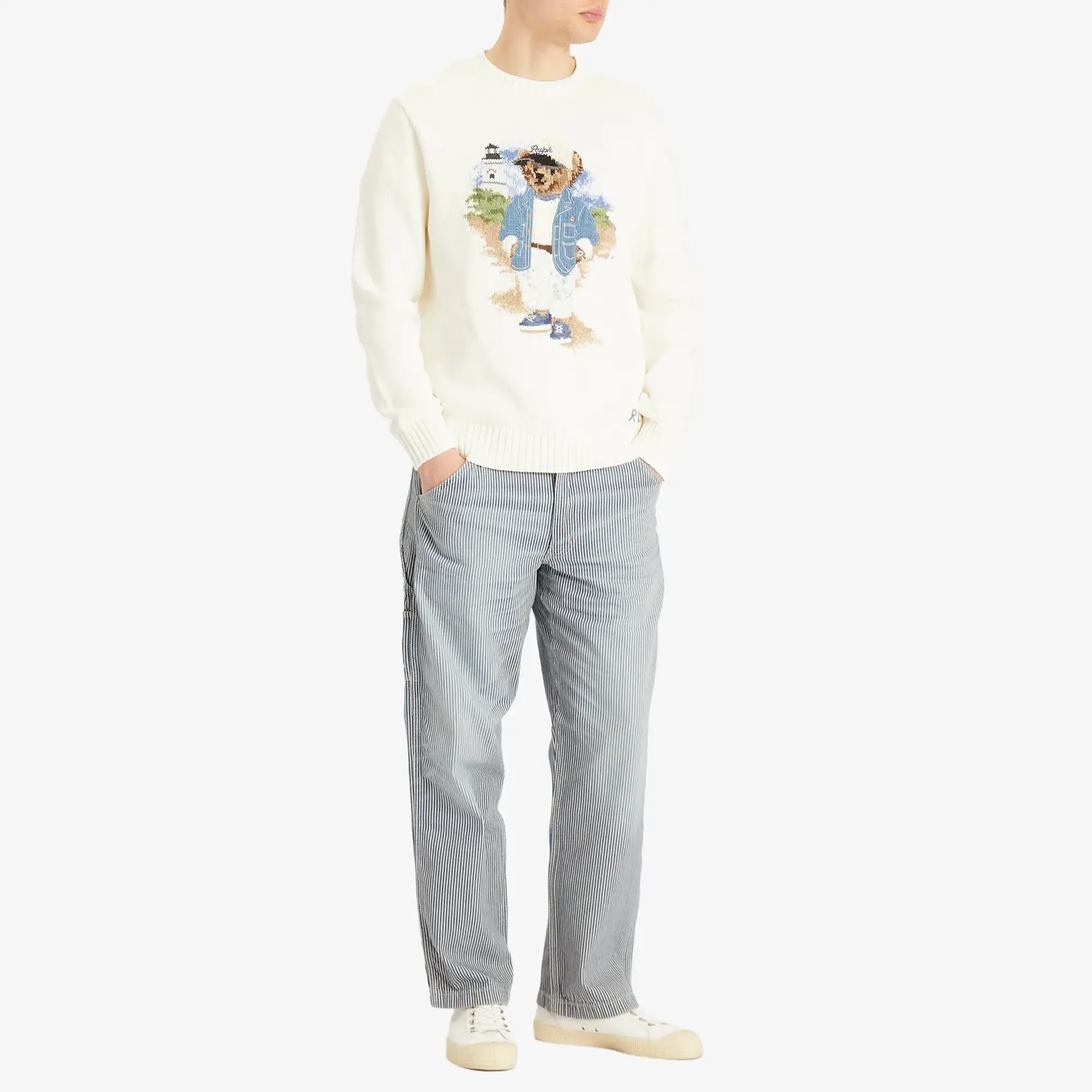 Polo Ralph Lauren Men's Intarsia Sea Bear Knit Sweater Nevis