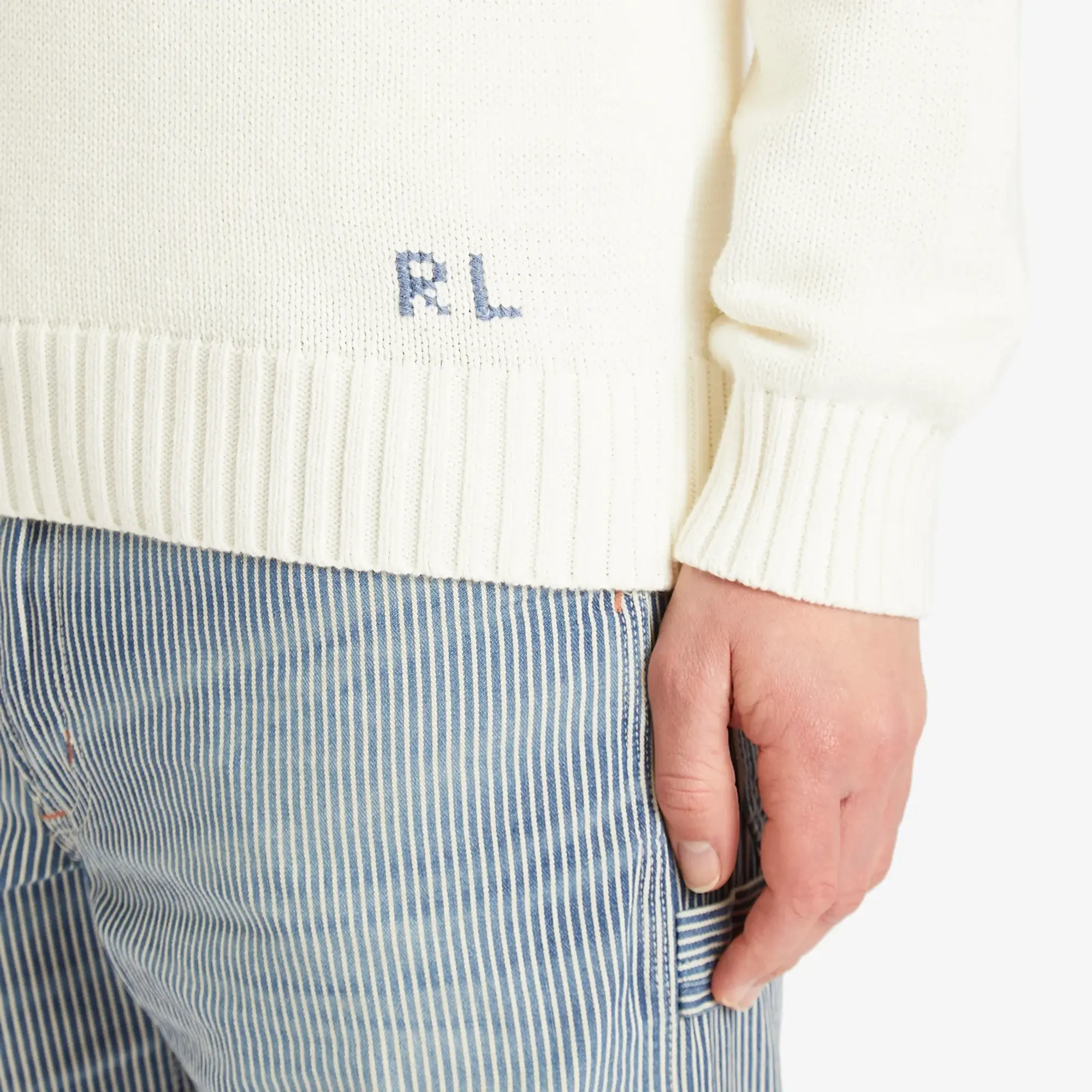 Polo Ralph Lauren Men's Intarsia Sea Bear Knit Sweater Nevis