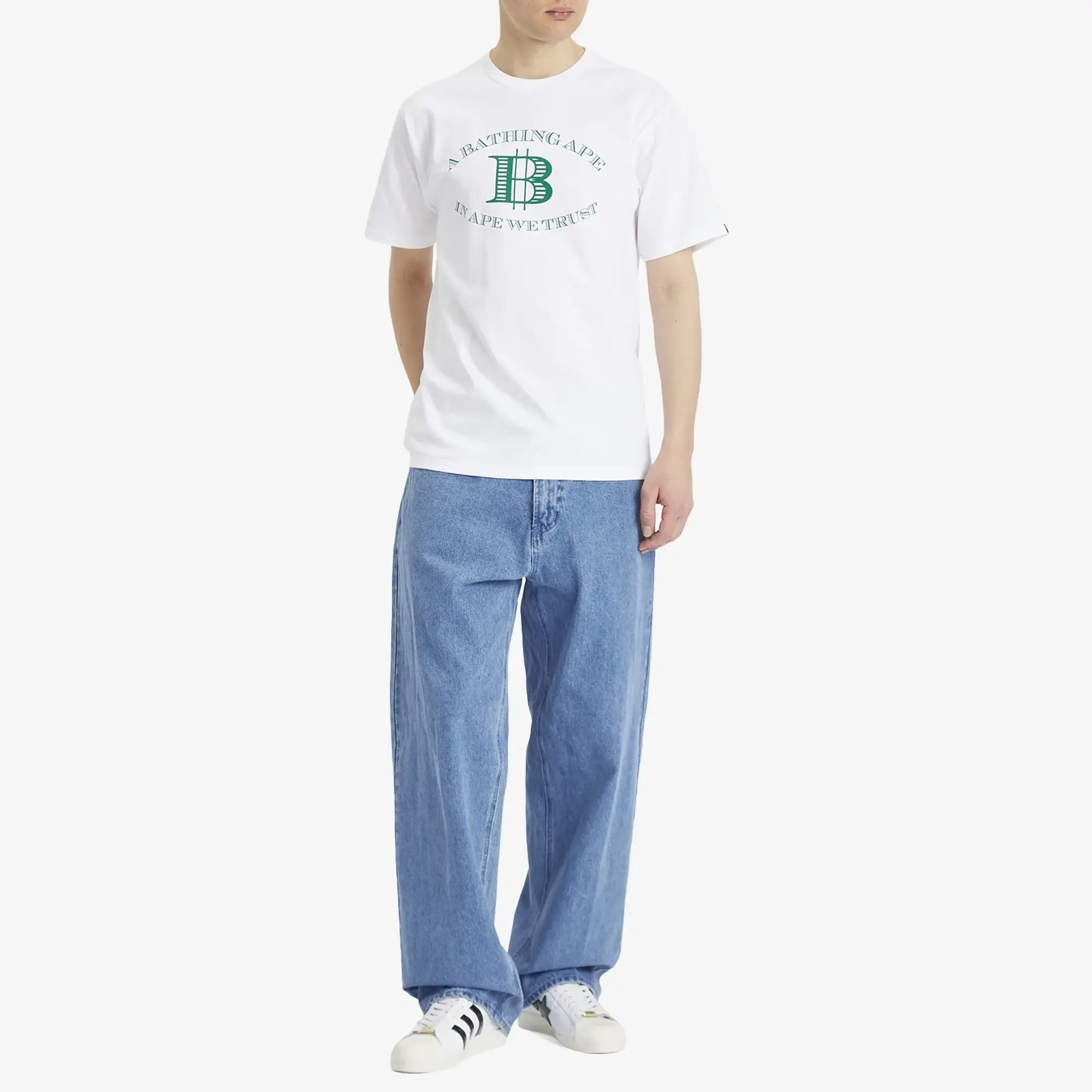 A Bathing Ape Men's Money B Logo Tee White