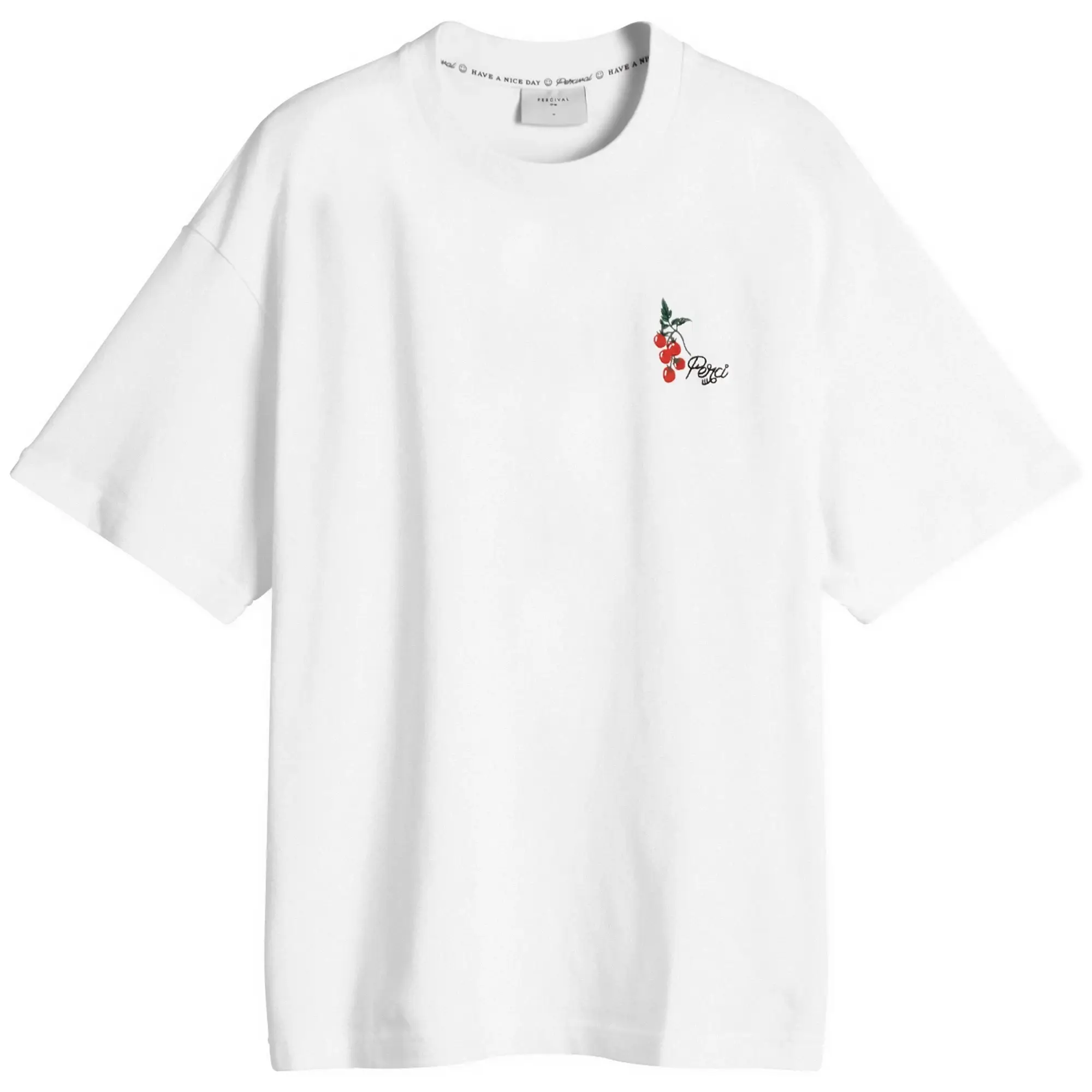 Percival Men's Pomidoro Oversized T-Shirt White