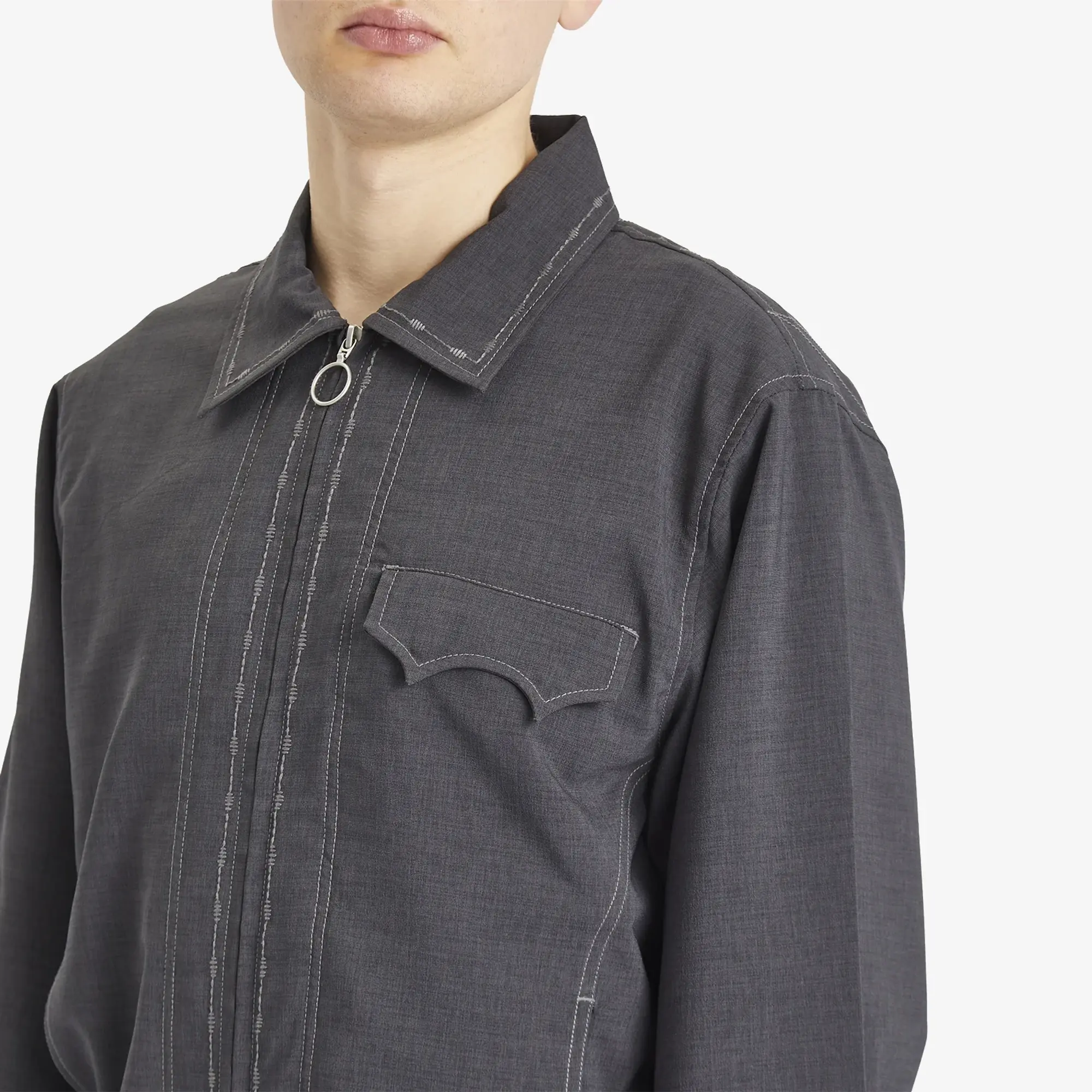 ACMH by Magic Castles Men's Normil Zip Through Jacket Charcoal