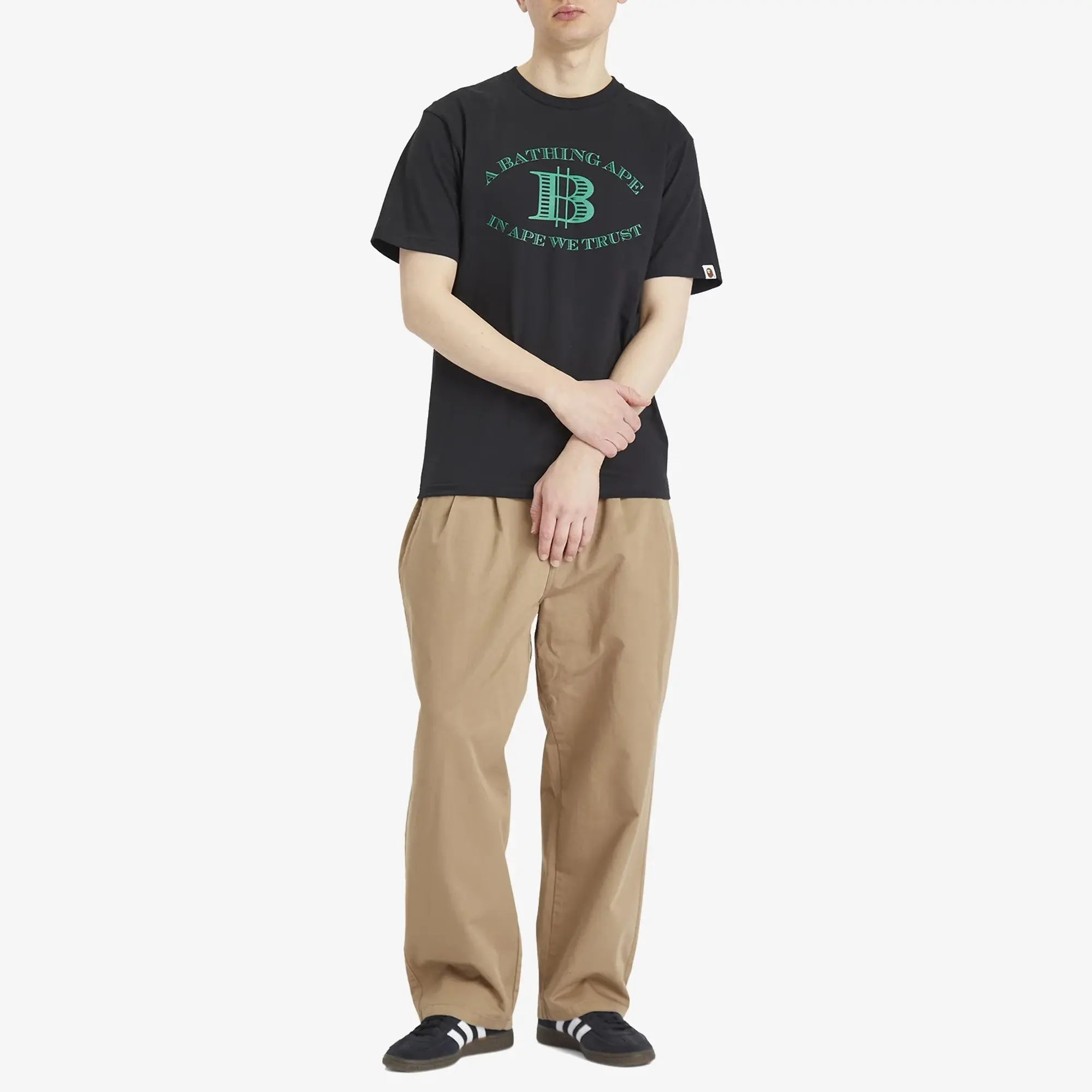 A Bathing Ape Men's Money B Logo Tee Black